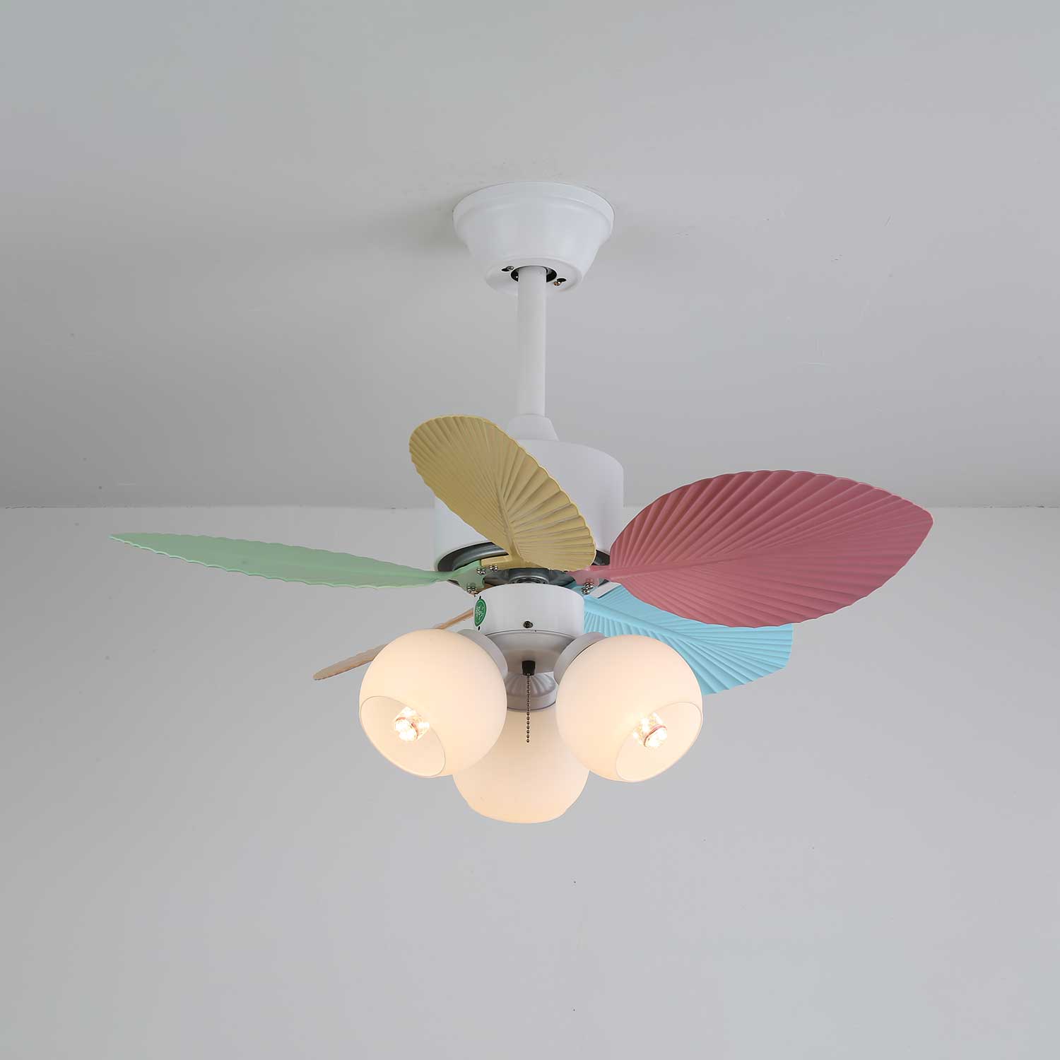 Liora Colorful Glass Ceiling Fan Light - Blowlighting