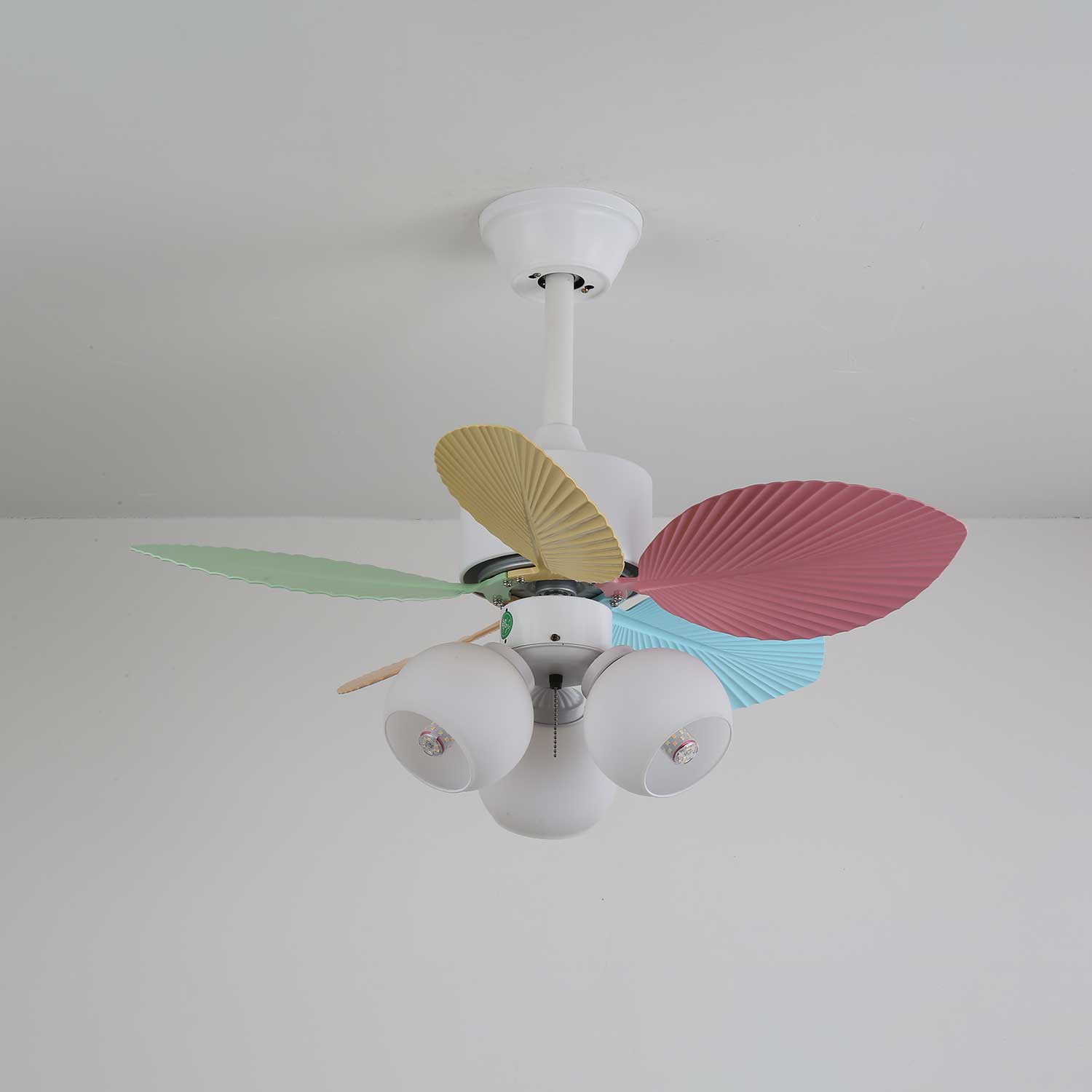 Liora Colorful Glass Ceiling Fan Light - Blowlighting