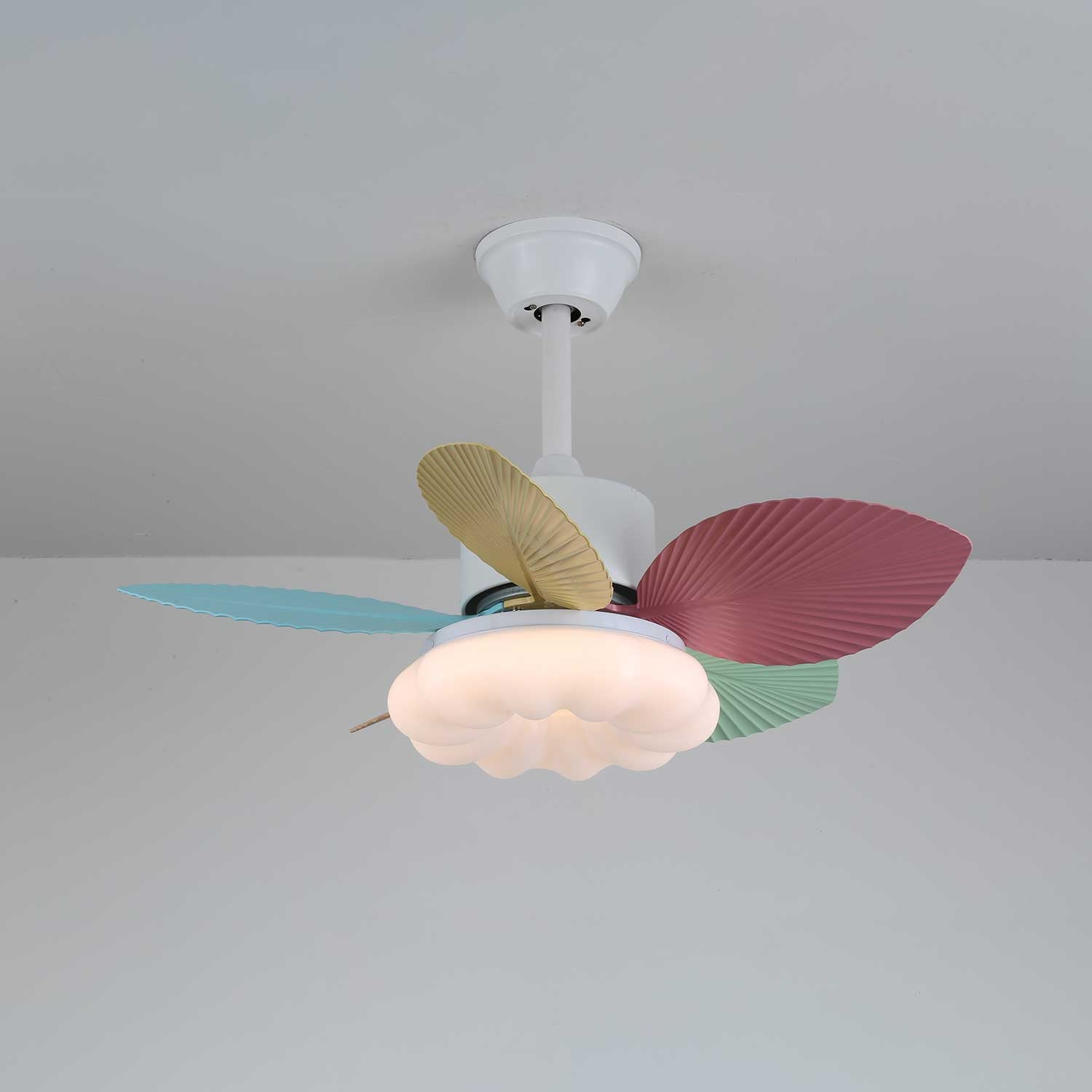 Liora Colorful Glass Ceiling Fan Light - Blowlighting