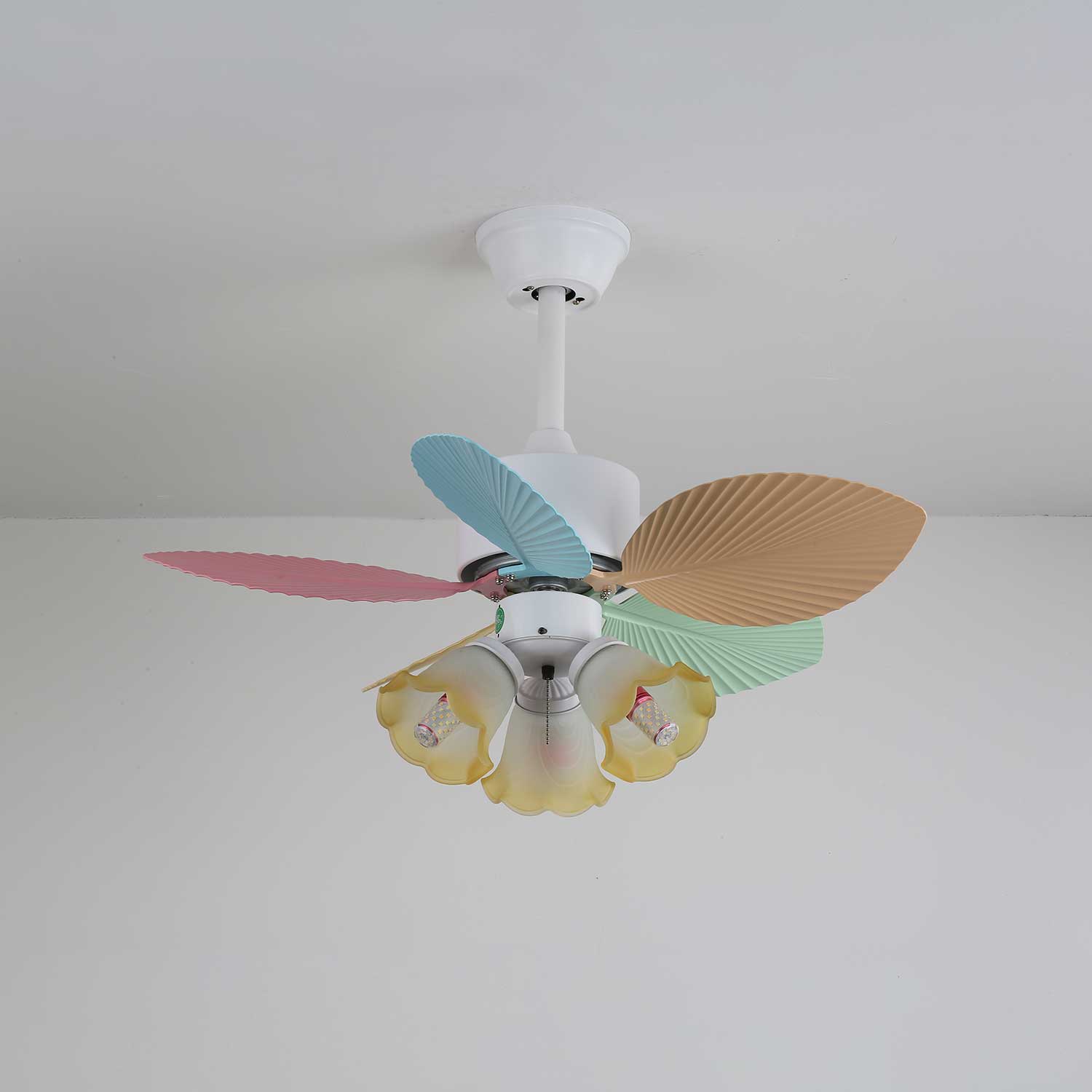 Liora Colorful Glass Ceiling Fan Light - Blowlighting