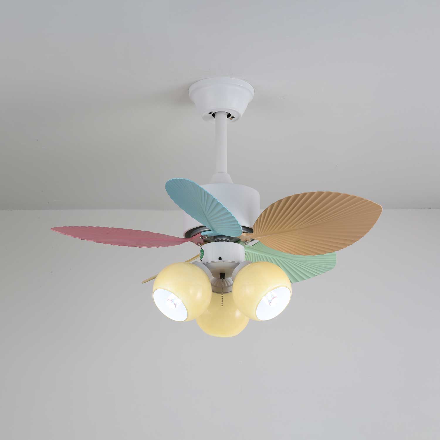Liora Colorful Glass Ceiling Fan Light - Blowlighting