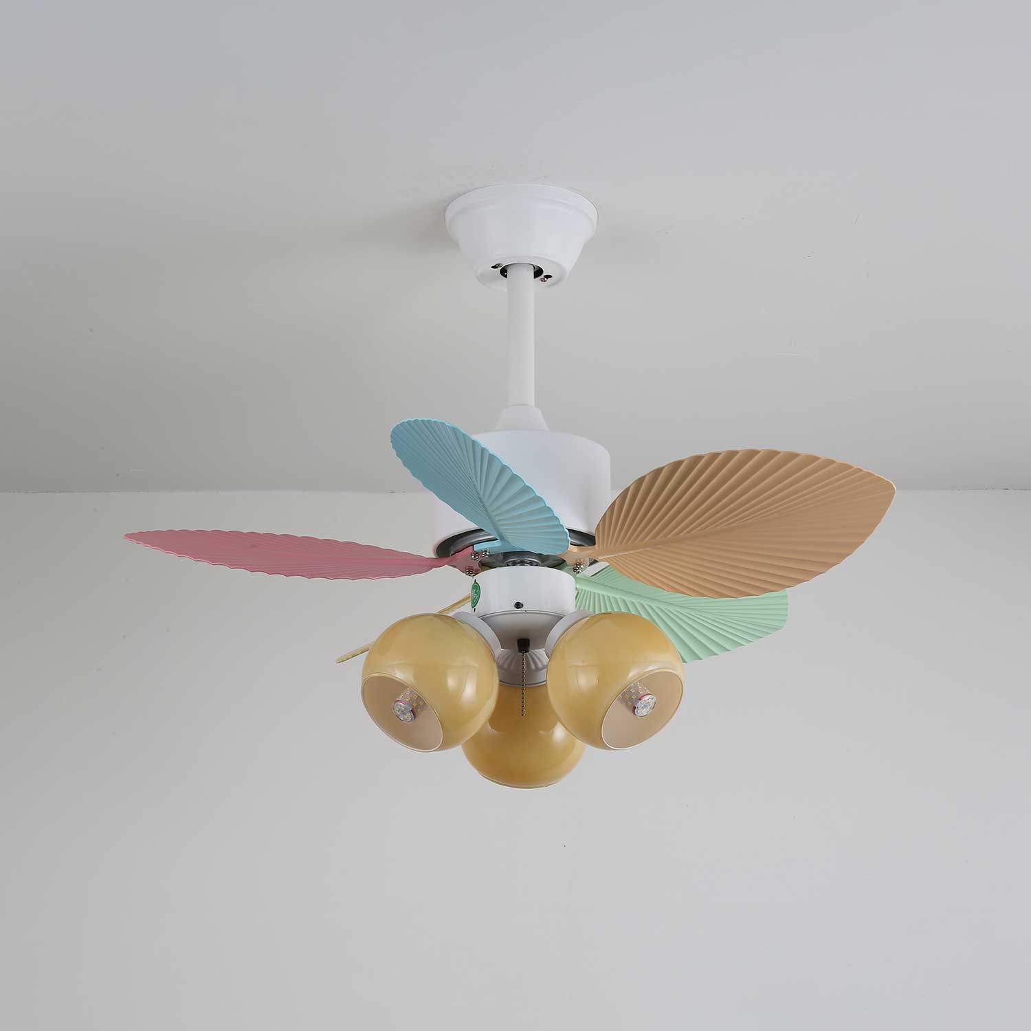 Liora Colorful Glass Ceiling Fan Light - Blowlighting