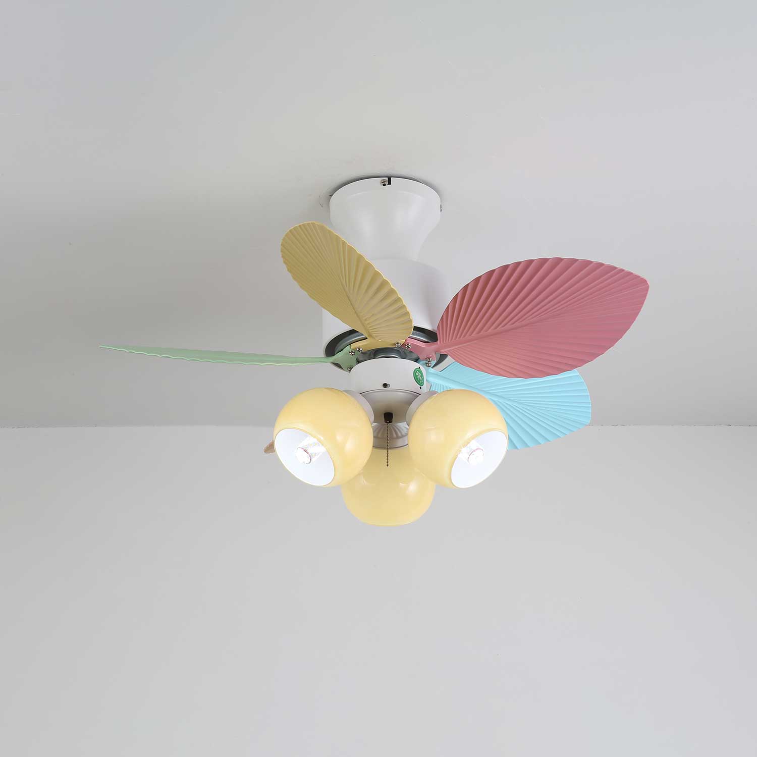 Liora Colorful Glass Ceiling Fan Light - Blowlighting