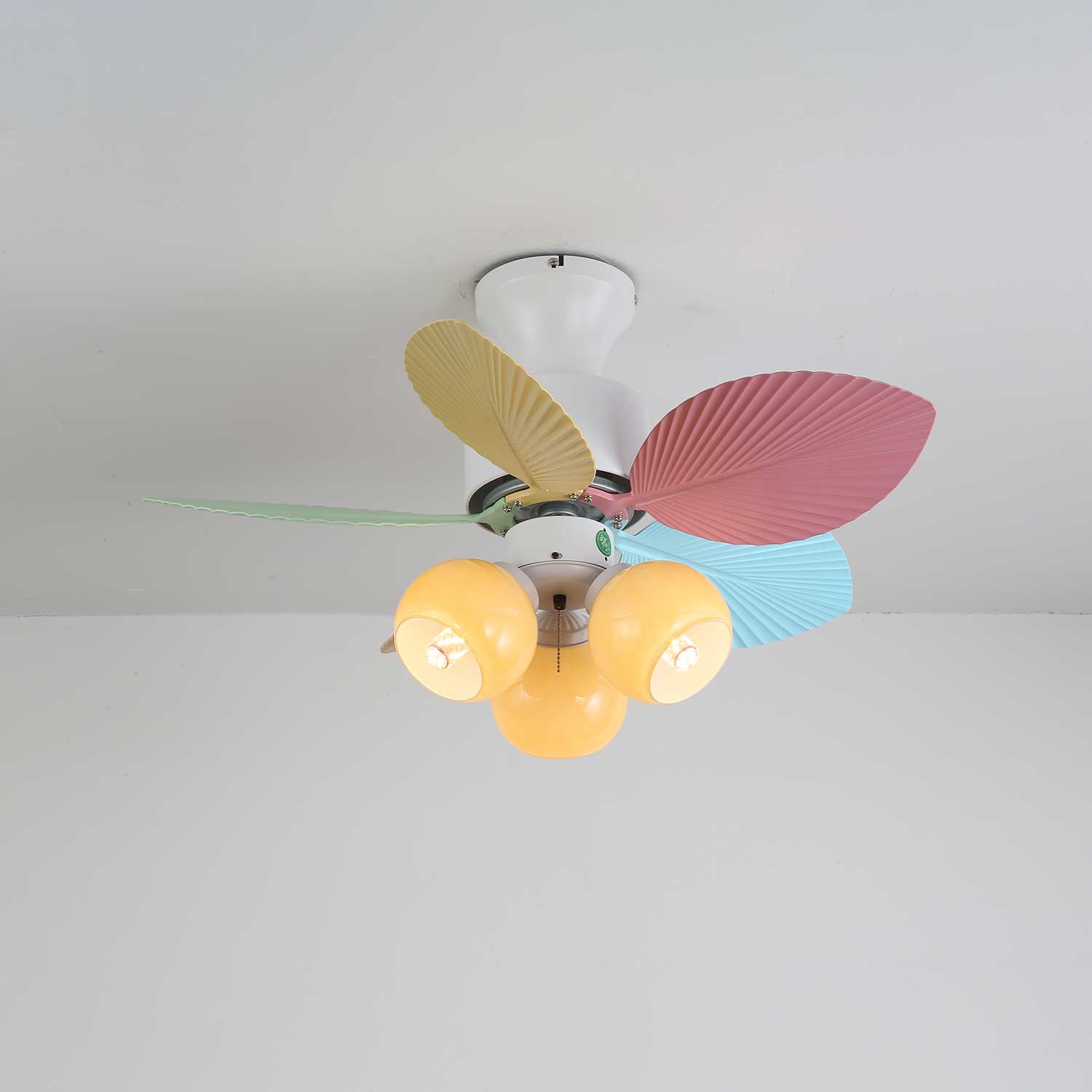 Liora Colorful Glass Ceiling Fan Light - Blowlighting