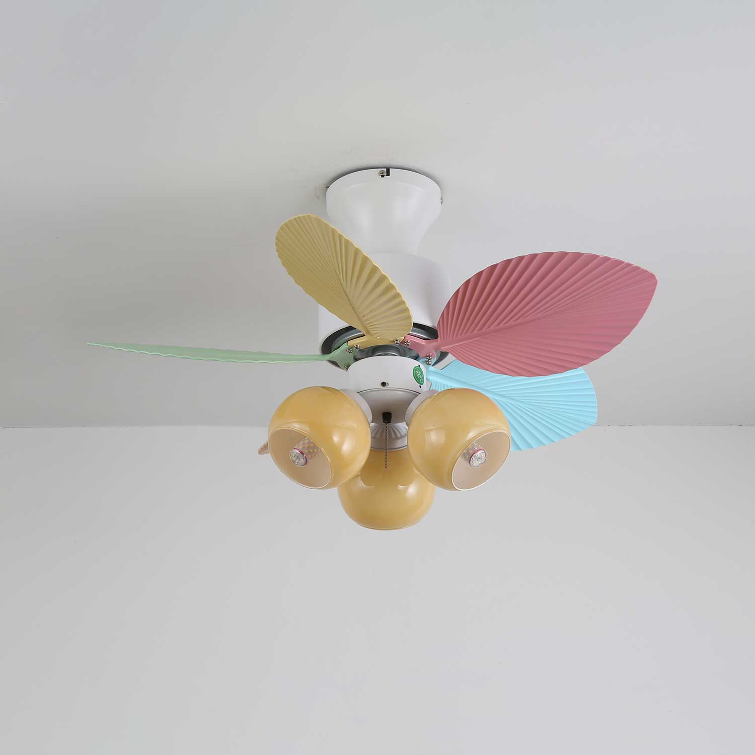 Liora Colorful Glass Ceiling Fan Light - Blowlighting