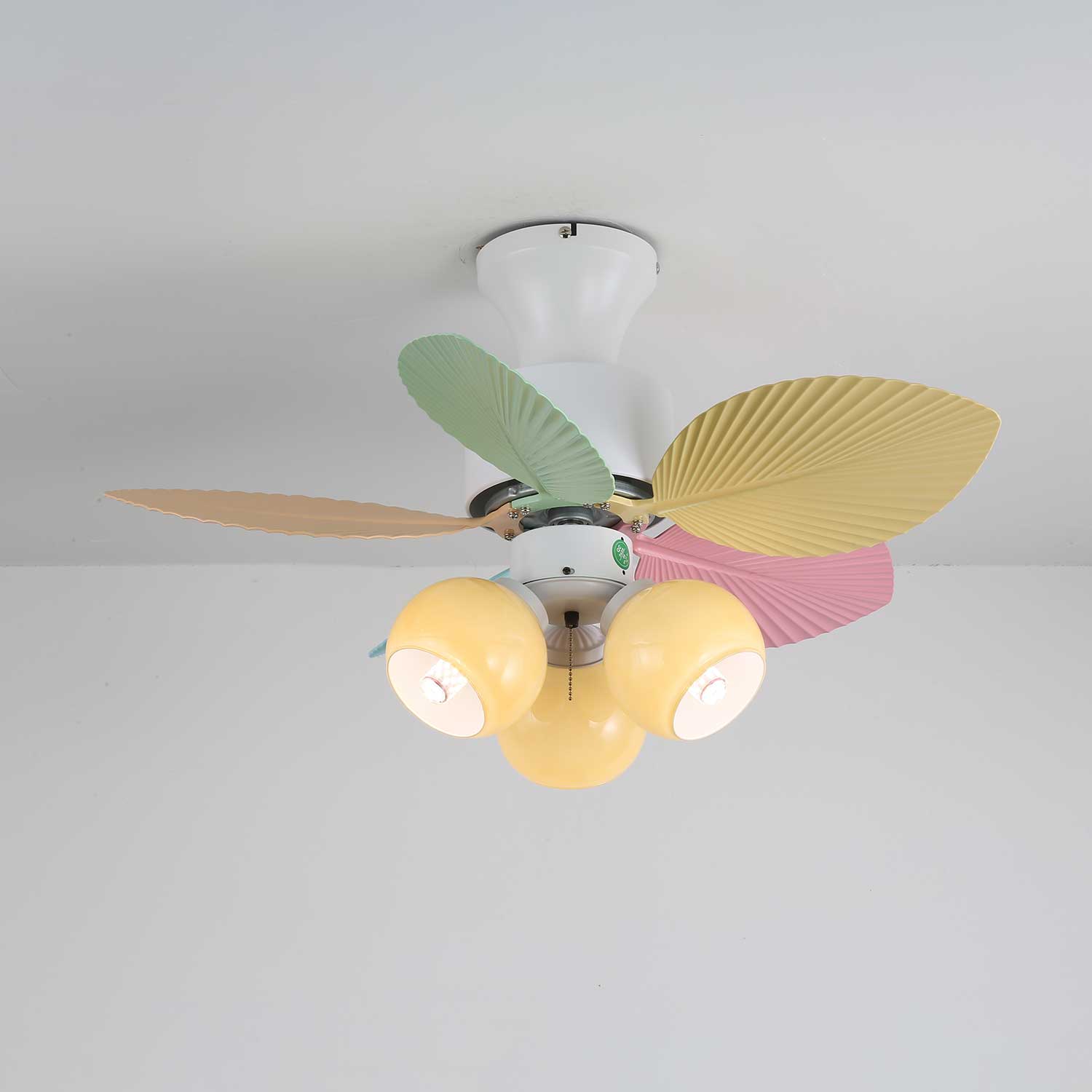 Liora Colorful Glass Ceiling Fan Light - Blowlighting