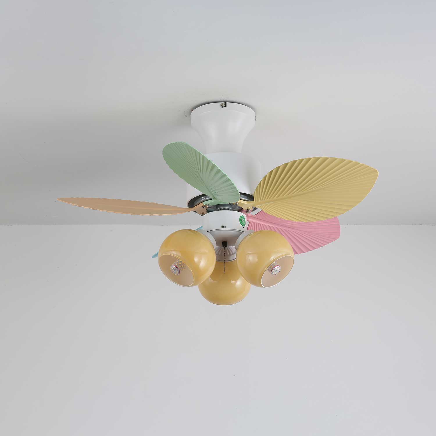 Liora Colorful Glass Ceiling Fan Light - Blowlighting