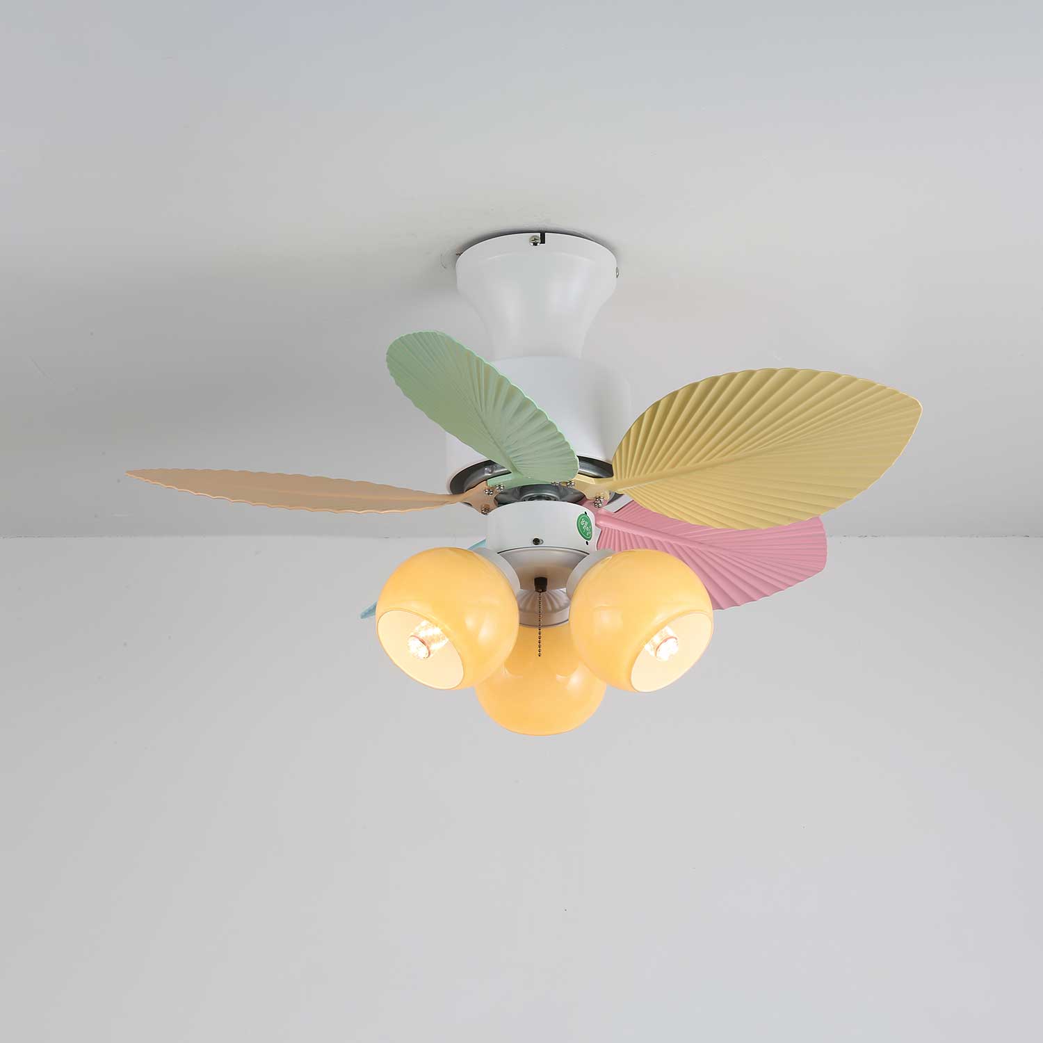 Liora Colorful Glass Ceiling Fan Light - Blowlighting