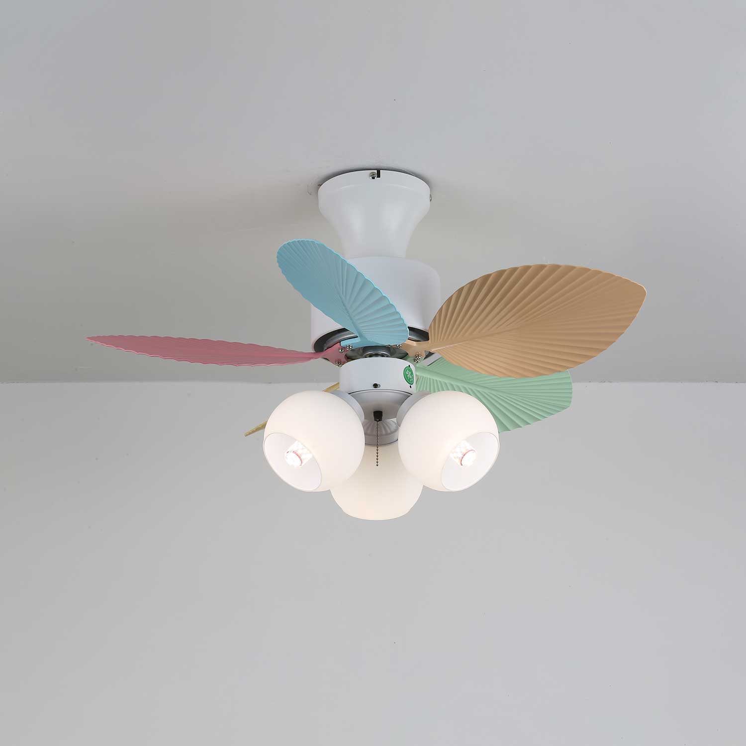 Liora Colorful Glass Ceiling Fan Light - Blowlighting