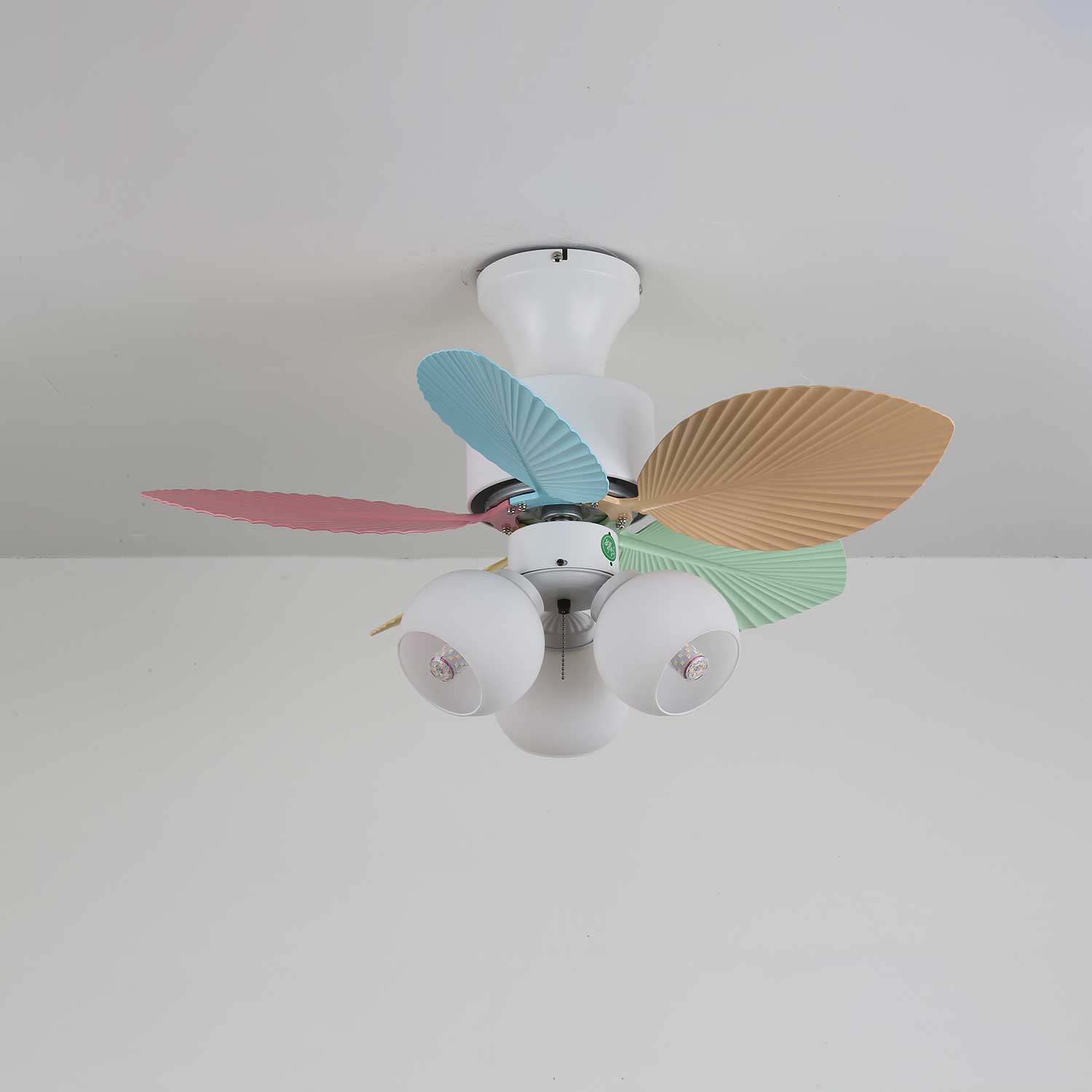 Liora Colorful Glass Ceiling Fan Light - Blowlighting