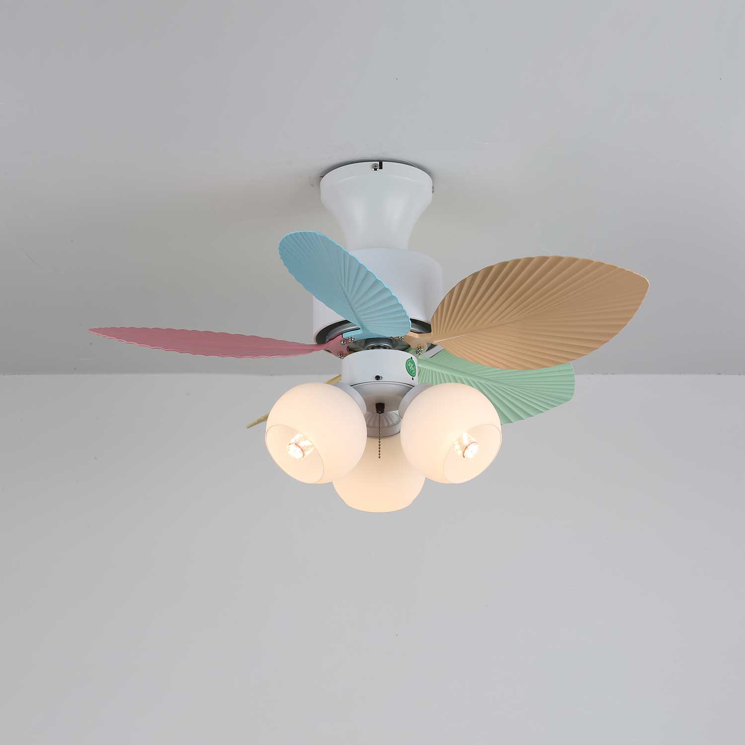 Liora Colorful Glass Ceiling Fan Light - Blowlighting