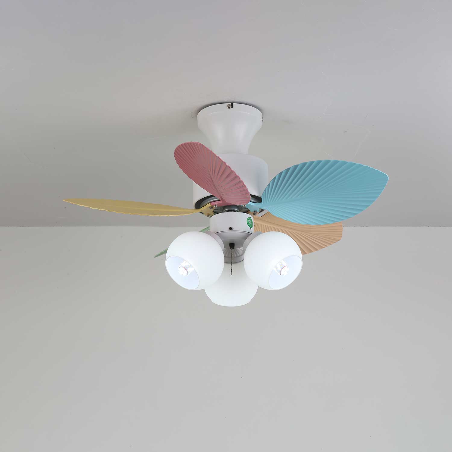 Liora Colorful Glass Ceiling Fan Light - Blowlighting
