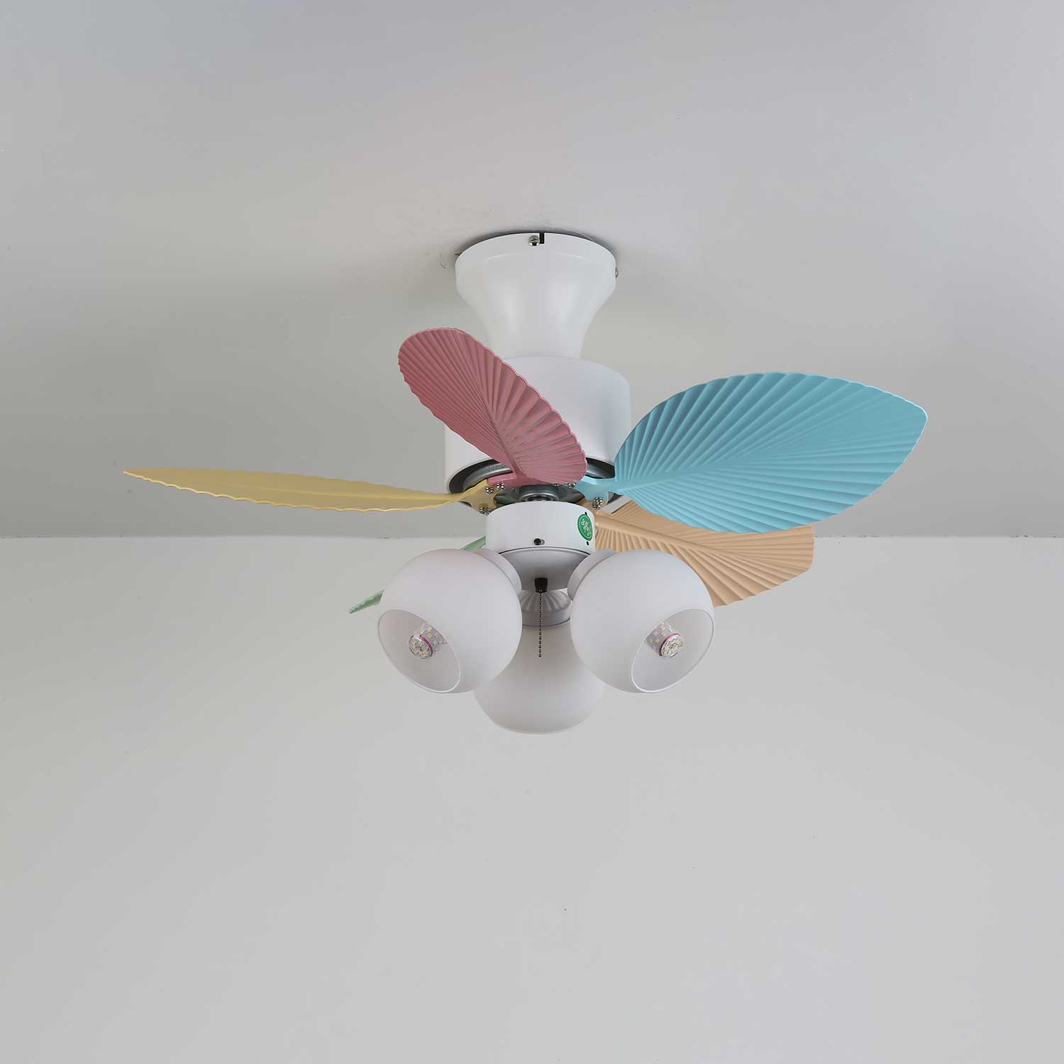 Liora Colorful Glass Ceiling Fan Light - Blowlighting