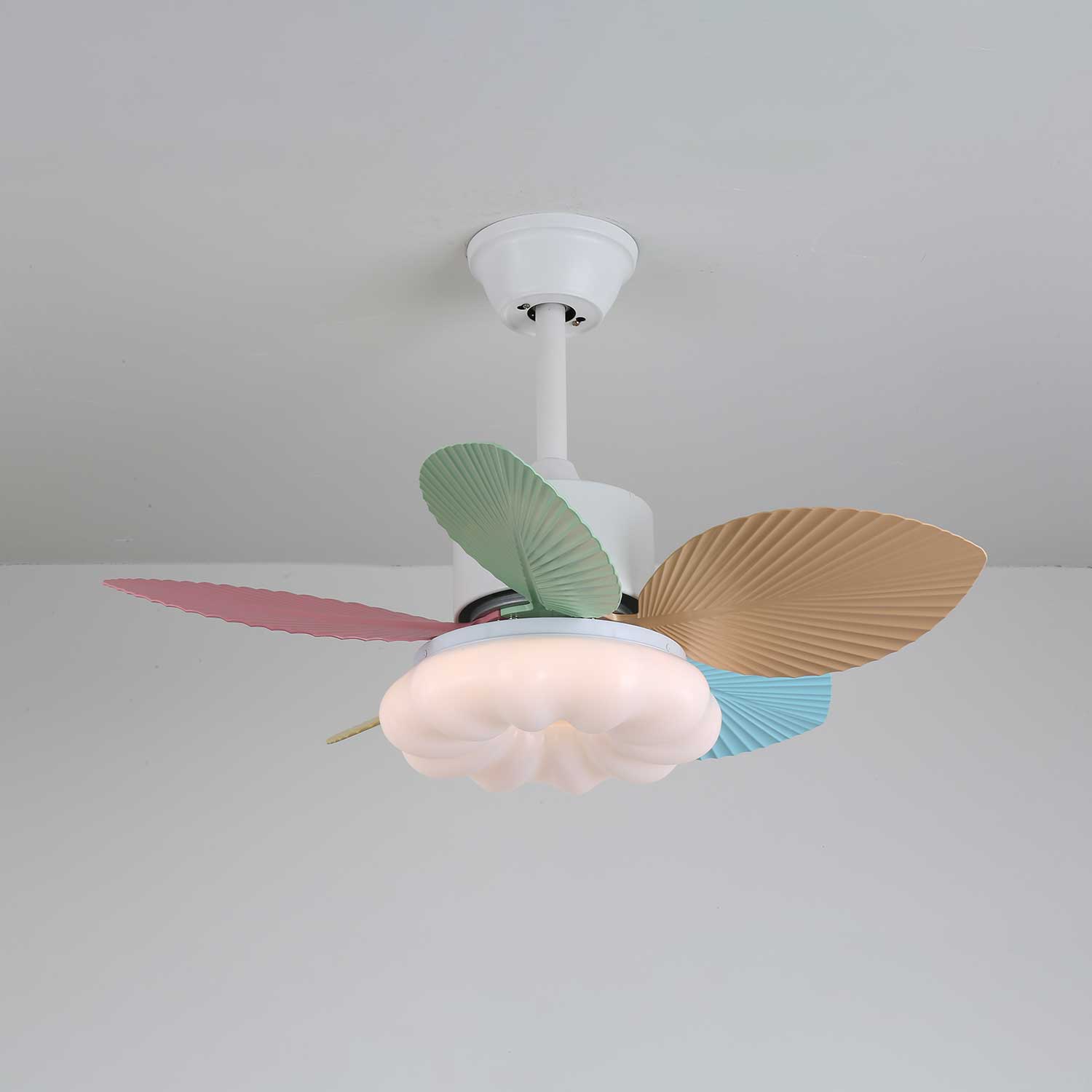 Liora Colorful Glass Ceiling Fan Light - Blowlighting