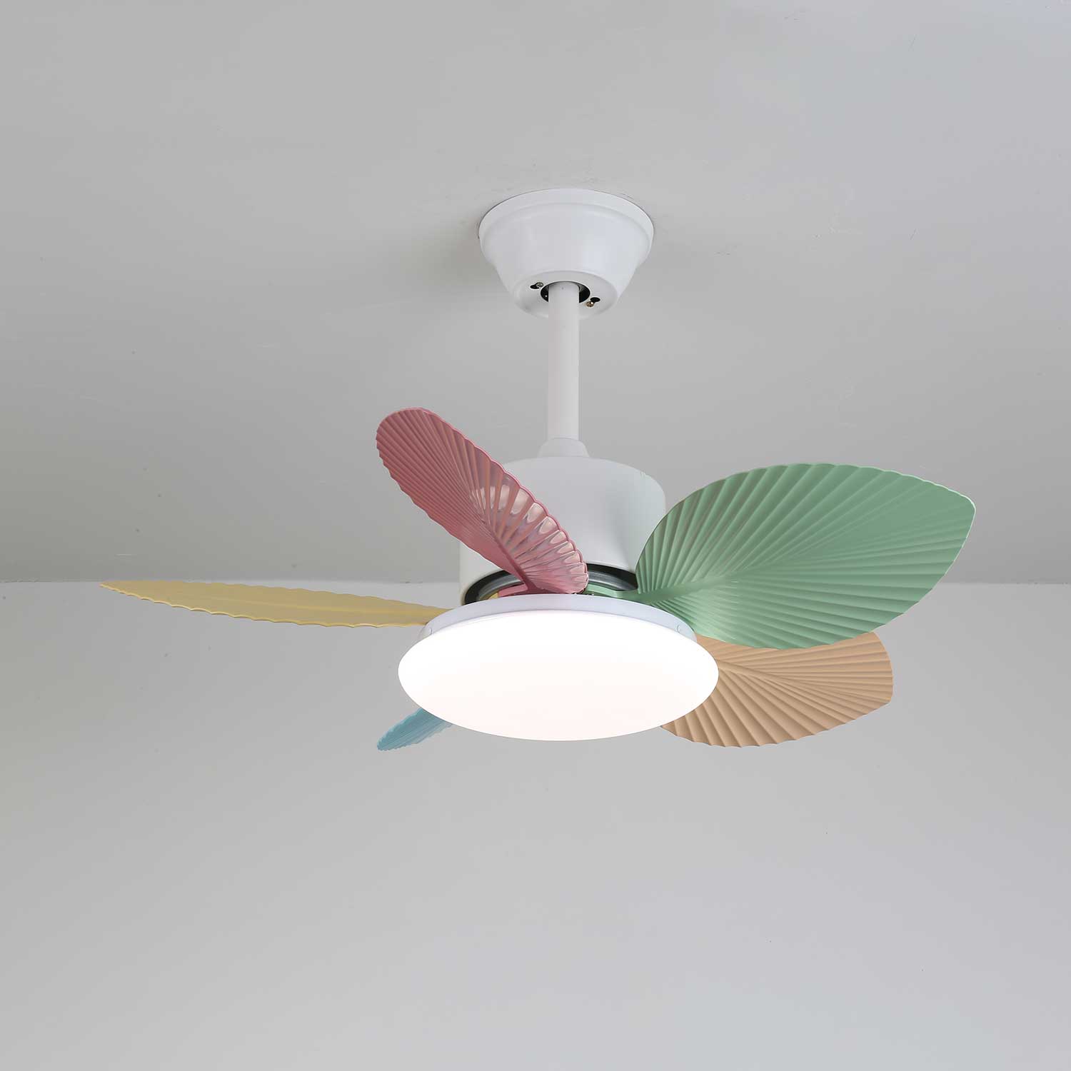 Liora Colorful Glass Ceiling Fan Light - Blowlighting