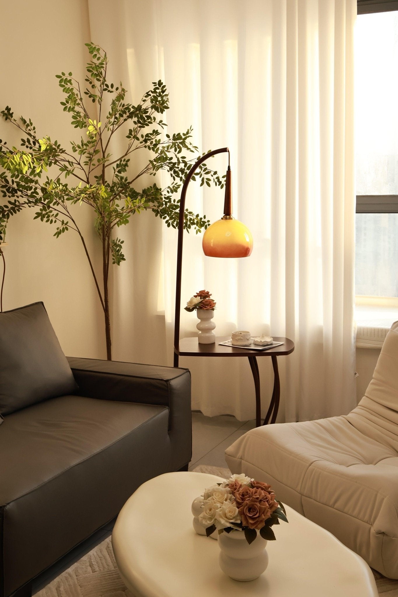 Cantilever Wood Accent Floor Lamp - Blowlighting