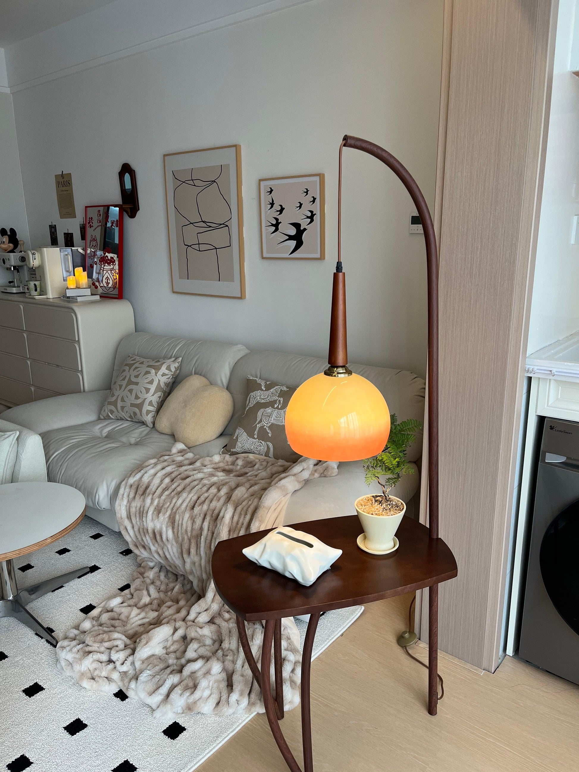 Cantilever Wood Accent Floor Lamp - Blowlighting