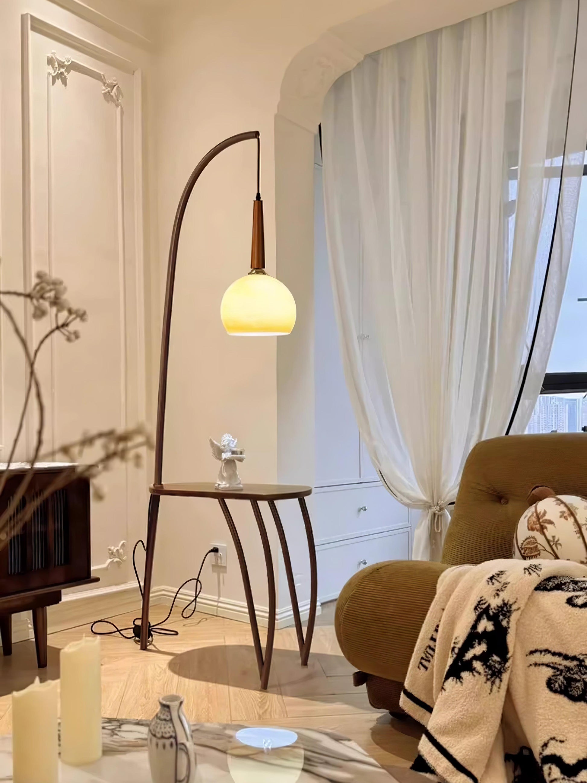 Cantilever Wood Accent Floor Lamp - Blowlighting