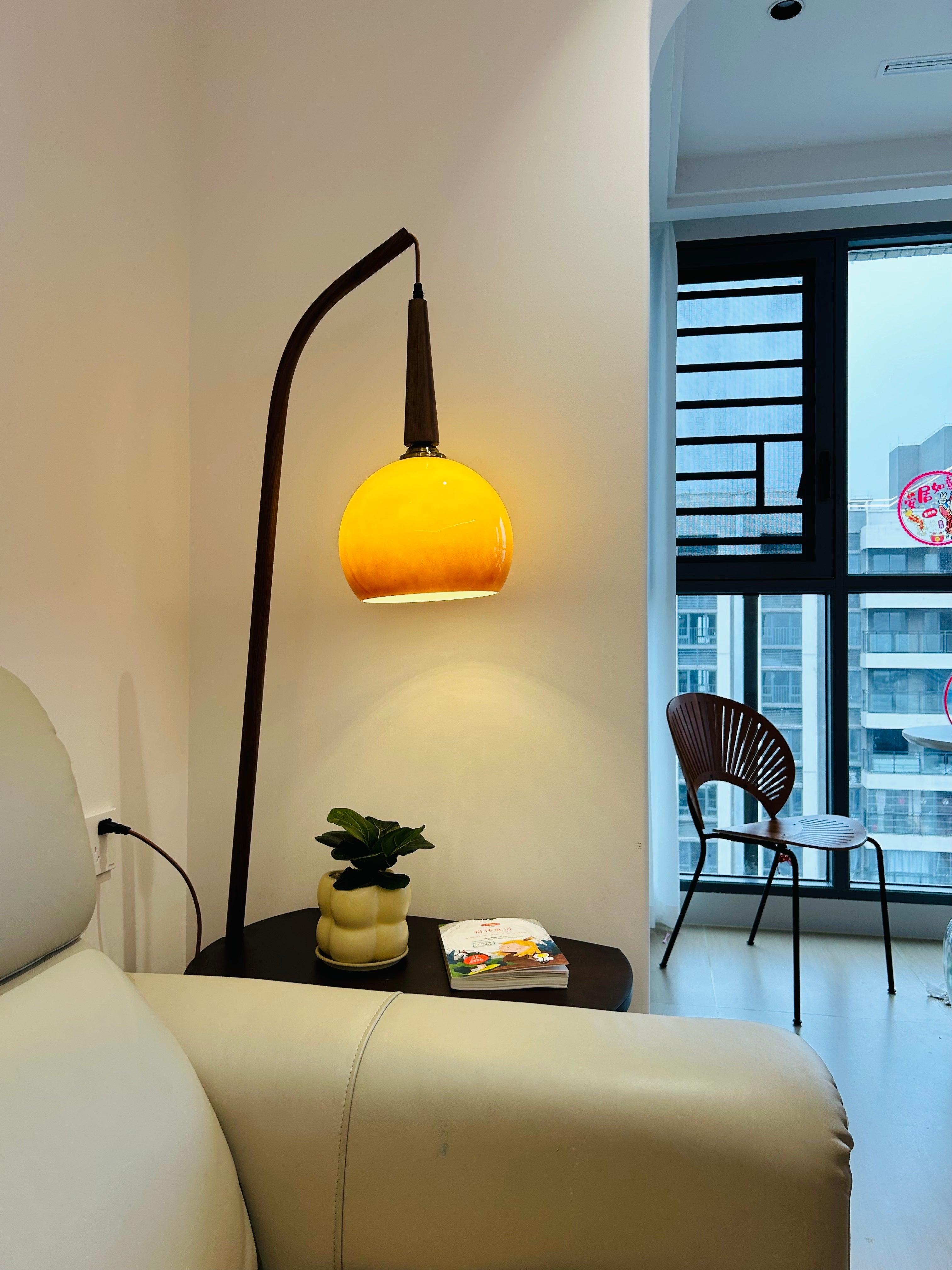 Cantilever Wood Accent Floor Lamp - Blowlighting
