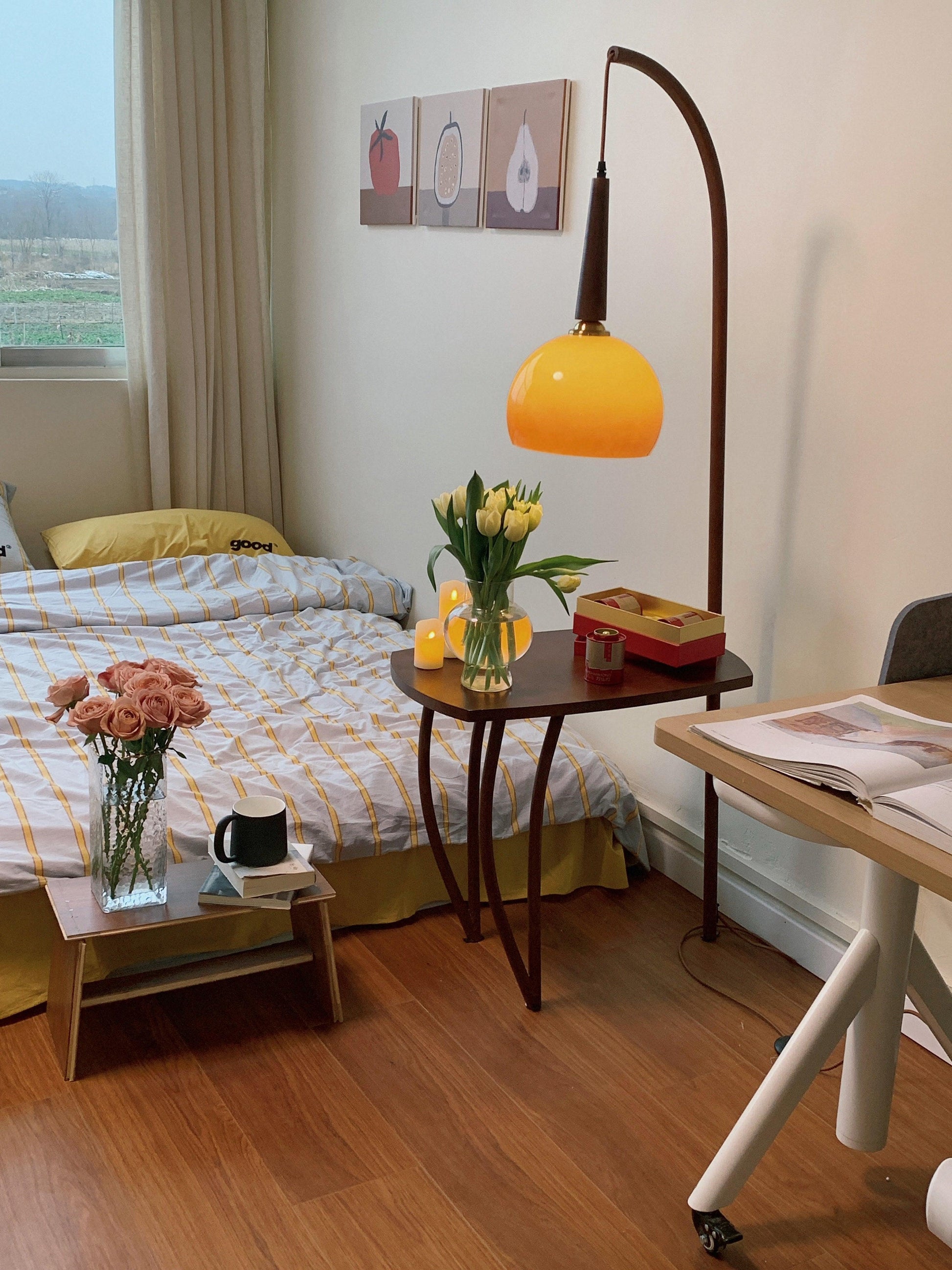 Cantilever Wood Accent Floor Lamp - Blowlighting