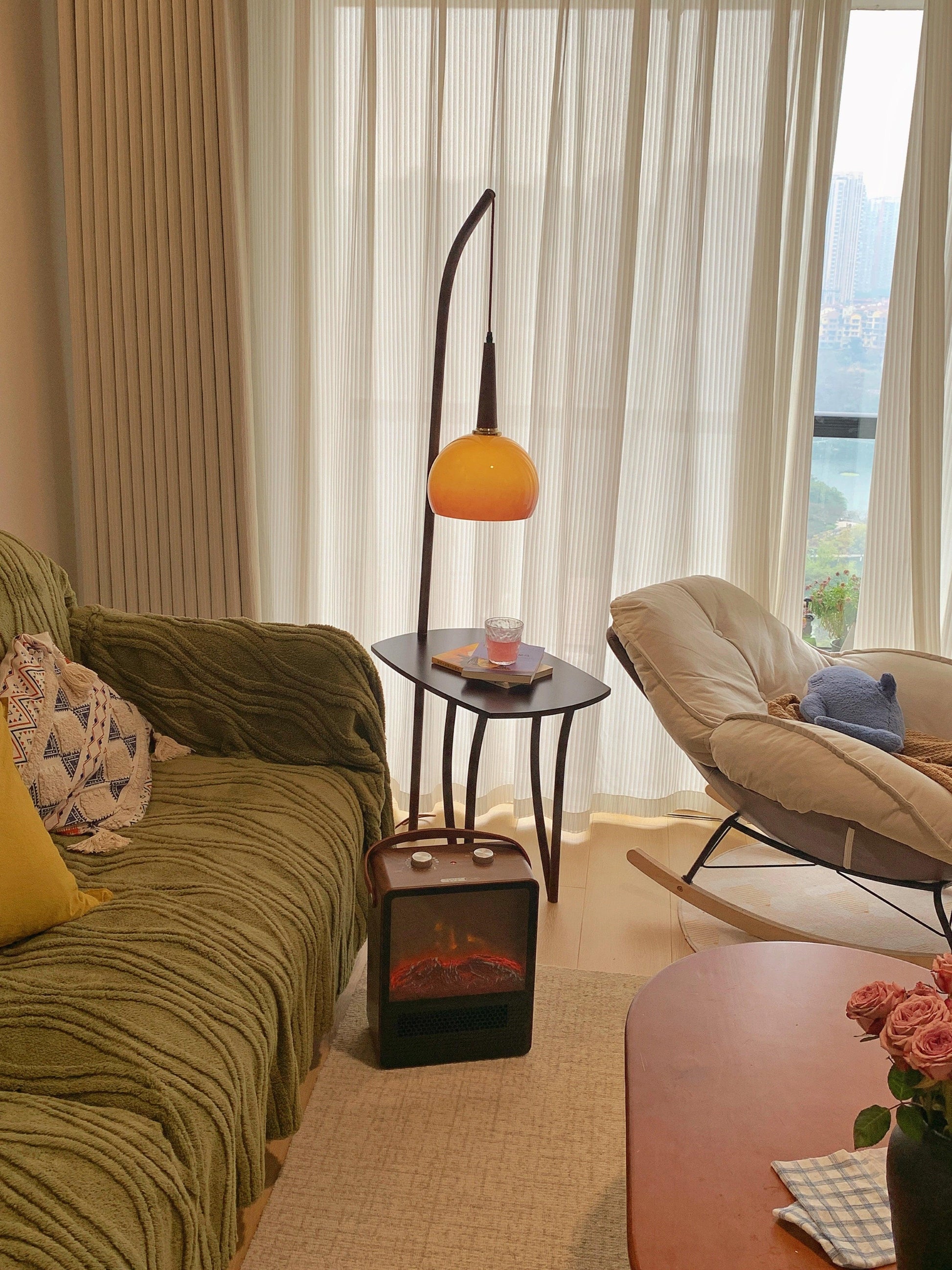 Cantilever Wood Accent Floor Lamp - Blowlighting