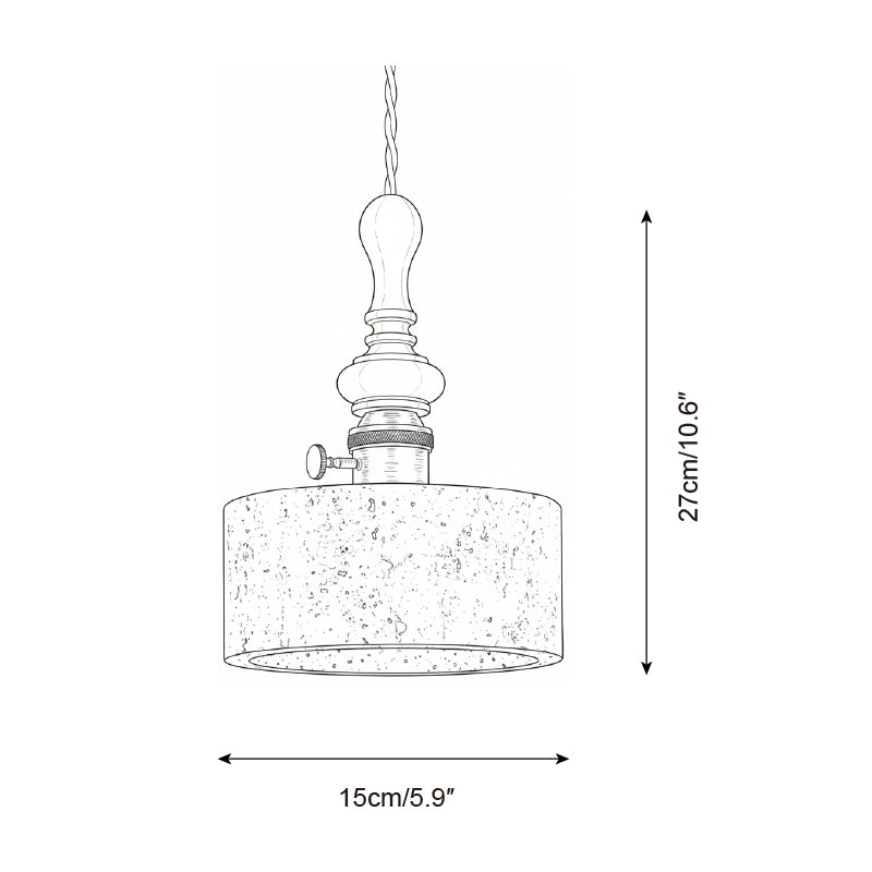 Canyon Wabi-Sabi Travertine Pendant Light