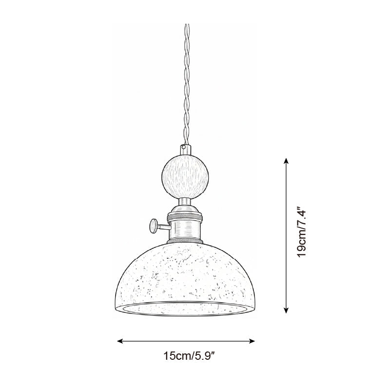 Canyon Wabi-Sabi Travertine Pendant Light