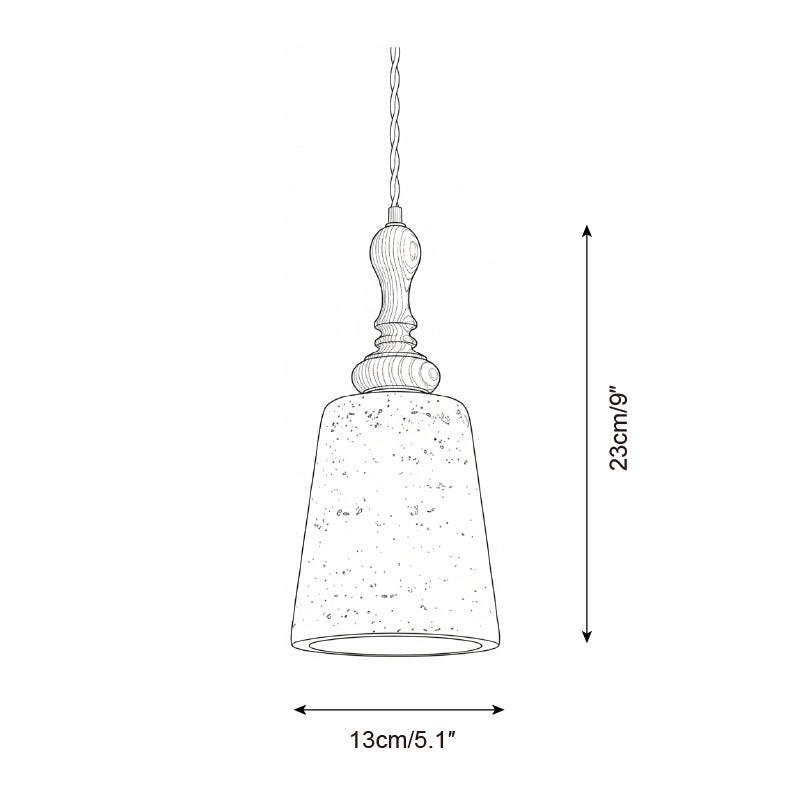 Canyon Wabi-Sabi Travertine Pendant Light