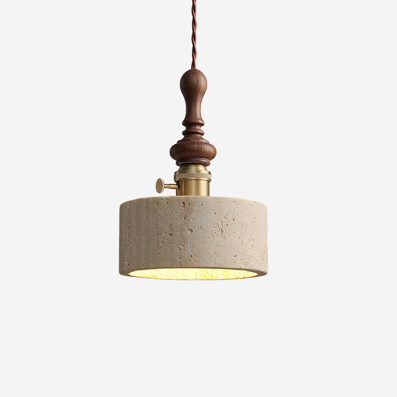 Canyon Wabi-Sabi Travertine Pendant Light