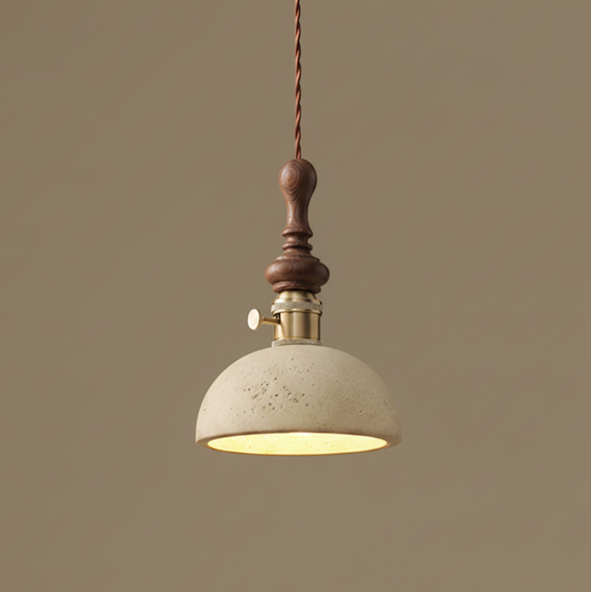 Canyon Wabi-Sabi Travertine Pendant Light