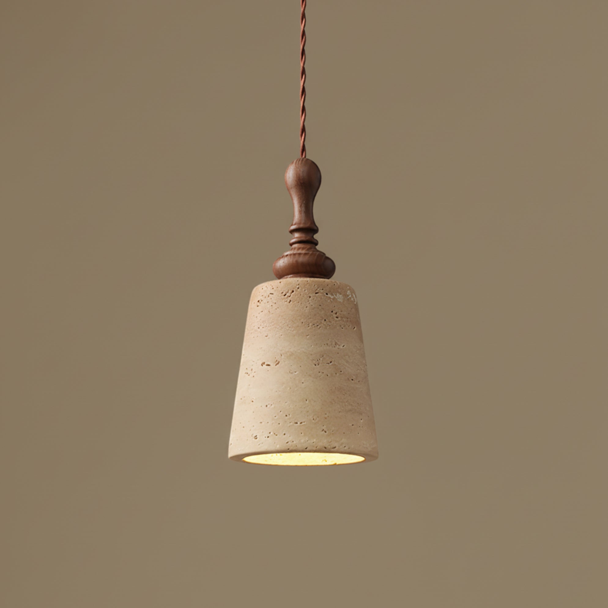 Canyon Wabi-Sabi Travertine Pendant Light
