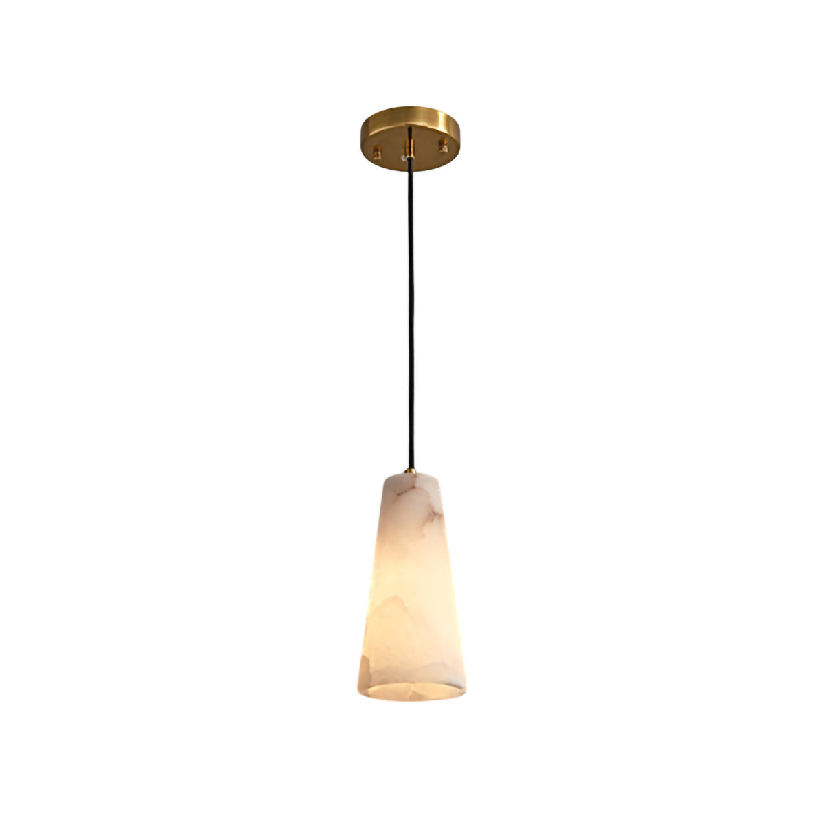 Capus Contemporary Art Copper Alabaster Pendant Light