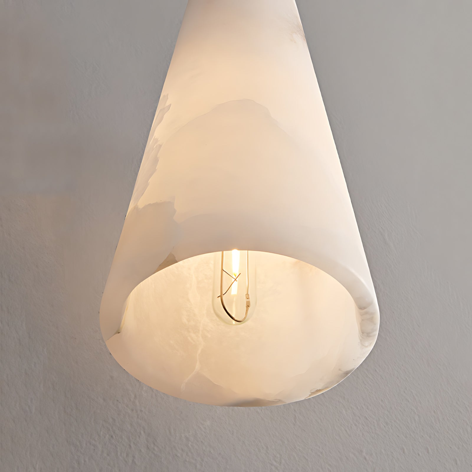 Capus Contemporary Art Copper Alabaster Pendant Light