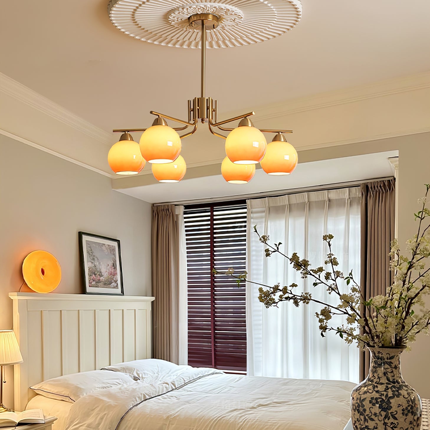 Caramel Sphere Chandelier - Blowlighting