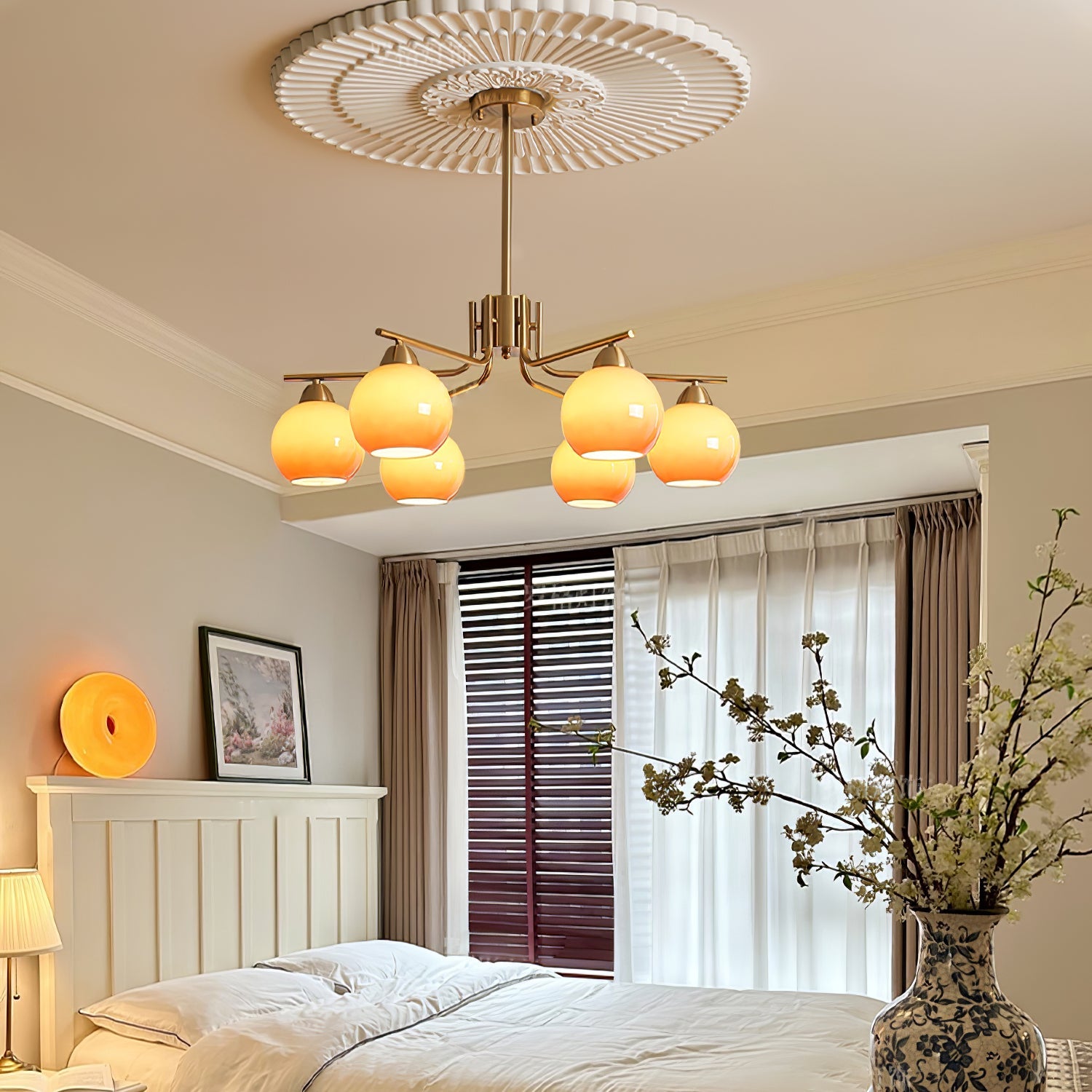 Caramel Sphere Chandelier - Blowlighting