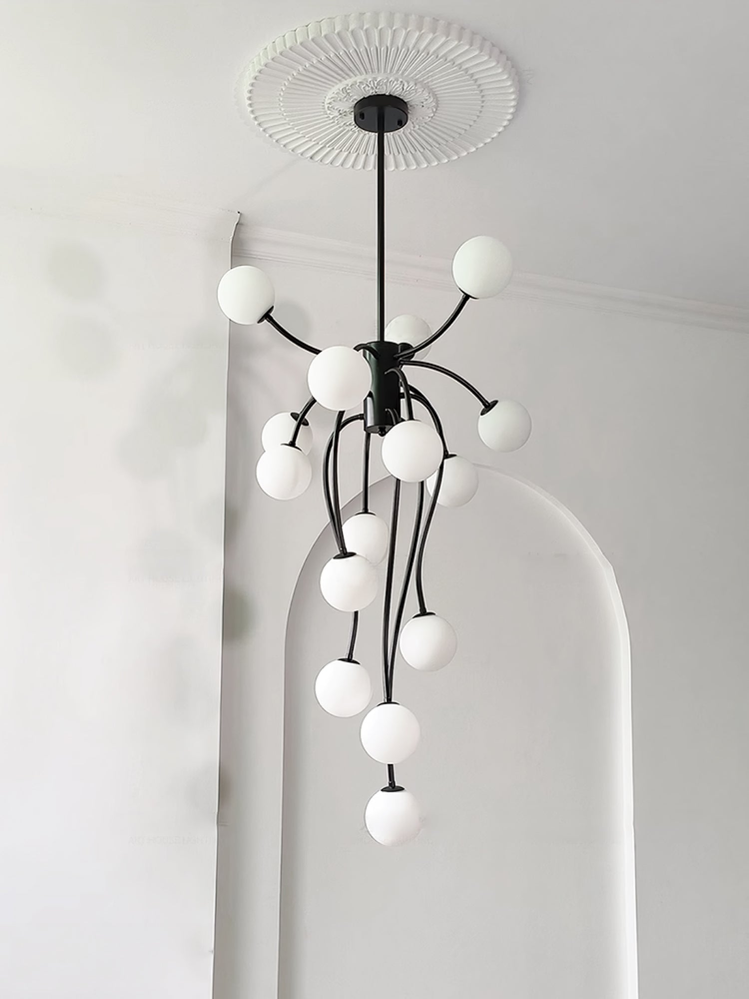Astralyn Brass Globe Chandelier - Blowlighting