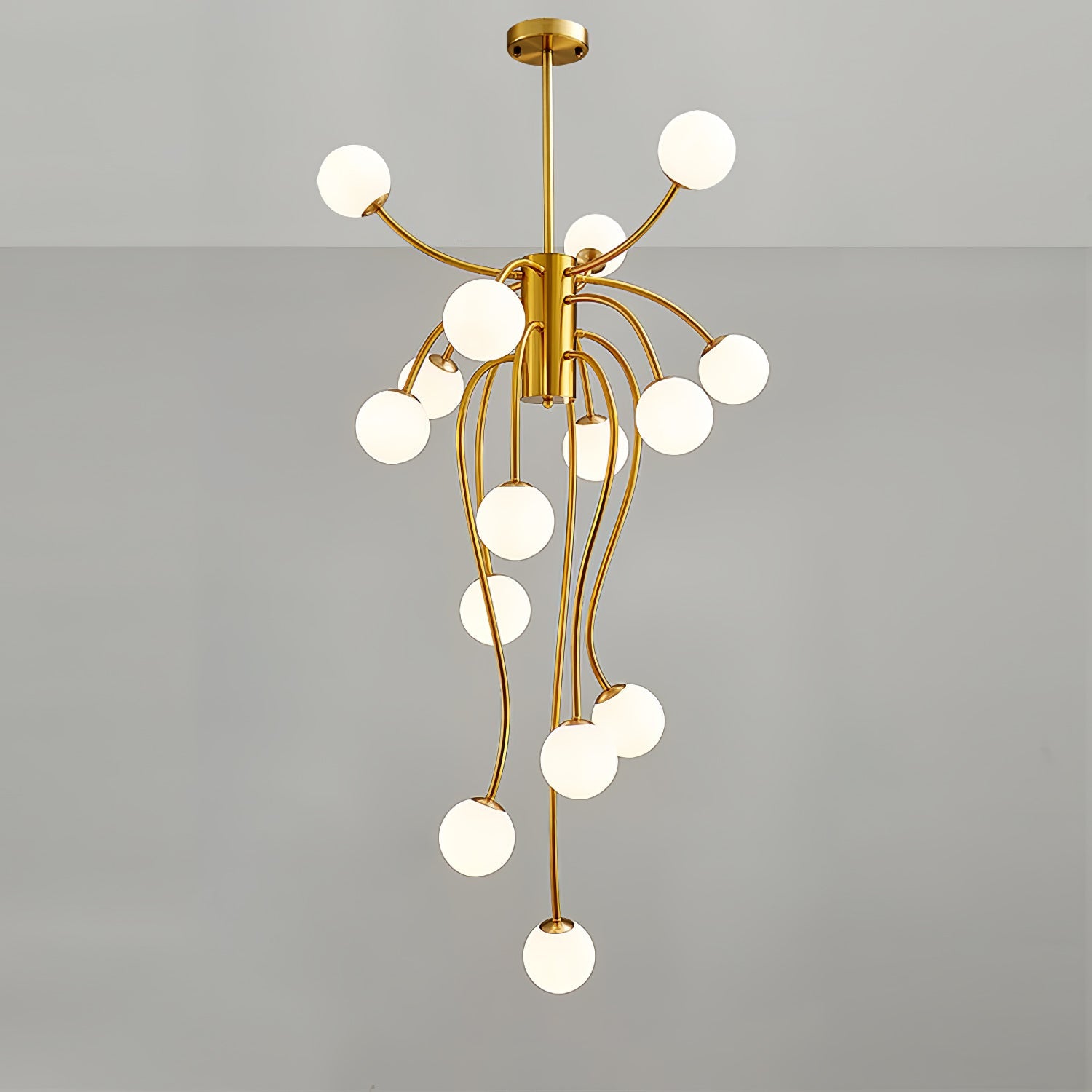 Astralyn Brass Globe Chandelier - Blowlighting