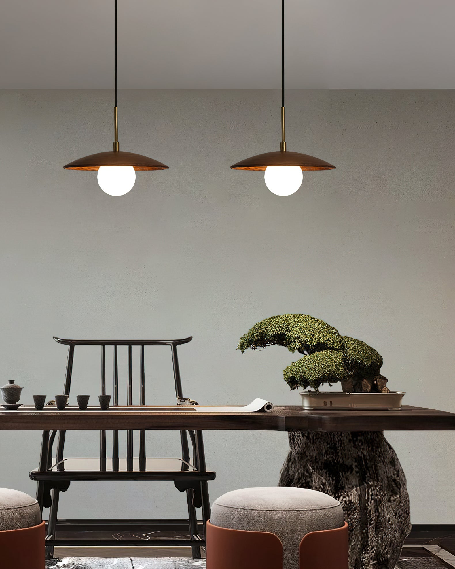 Caroll Minimalist Wood Pendant Light