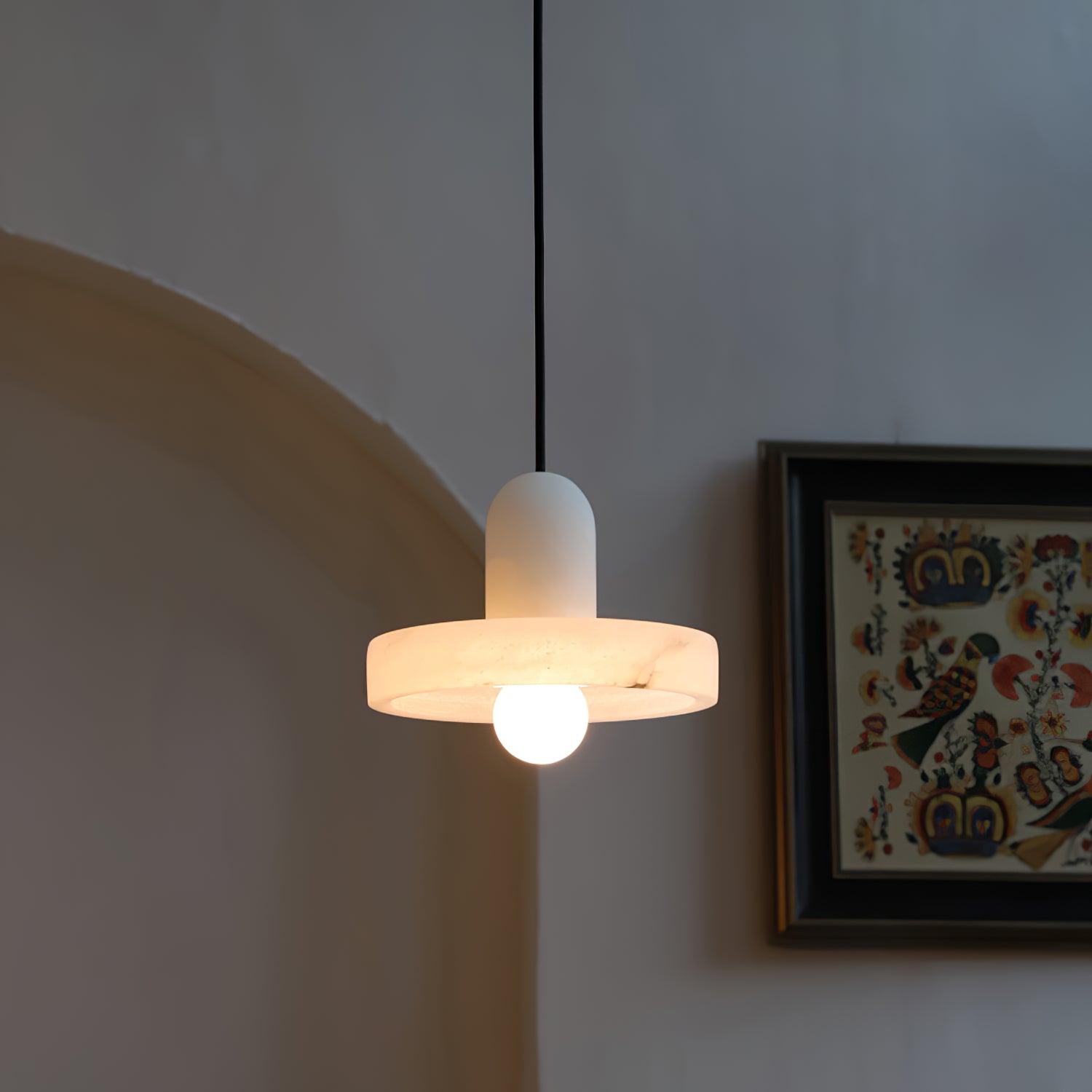 Lyvynos Stacked Alabaster Pendant Light - Blowlighting