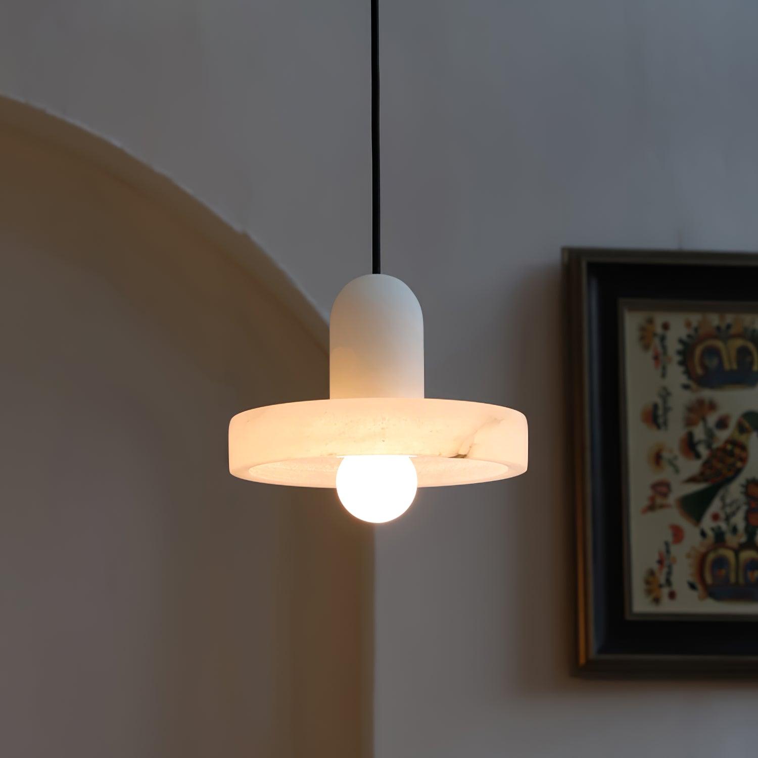 Lyvynos Stacked Alabaster Pendant Light - Blowlighting