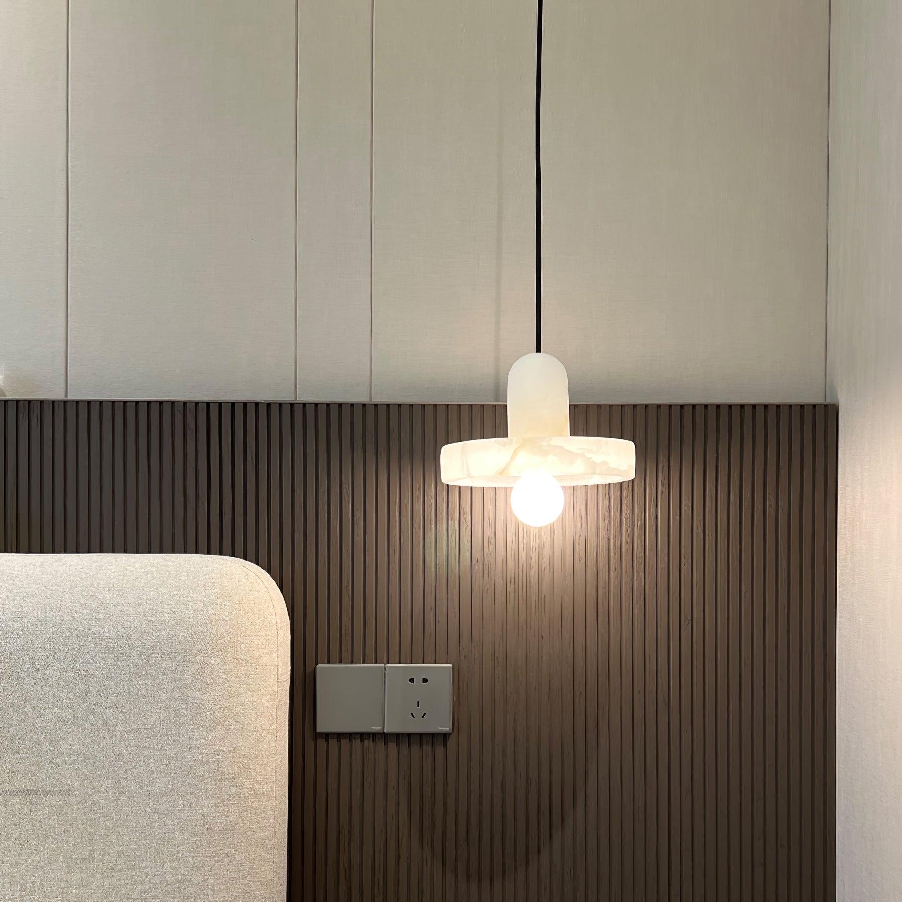 Lyvynos Stacked Alabaster Pendant Light - Blowlighting
