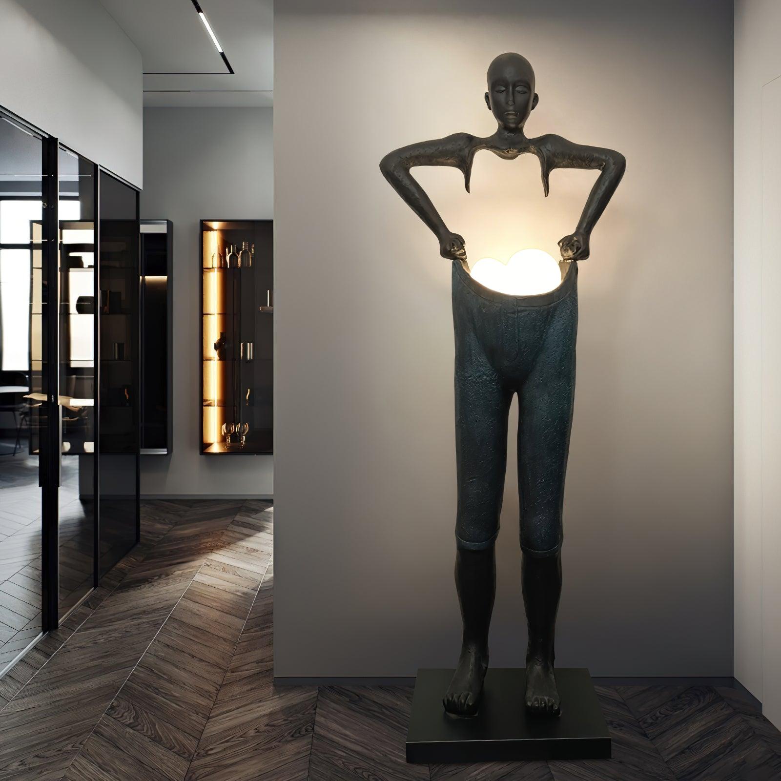 Vamiryra Sculptural Black Floor Lamp - Blowlighting
