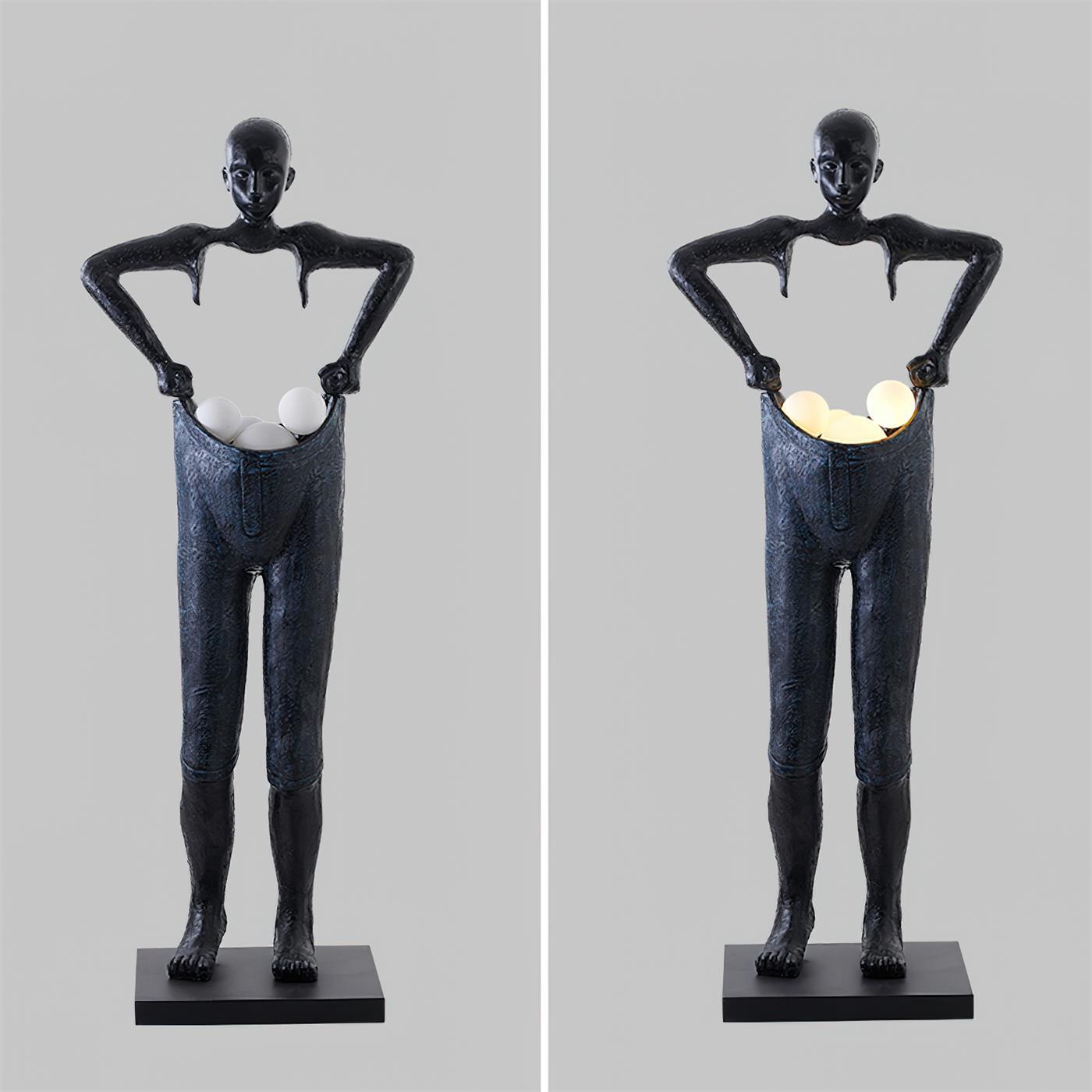 Vamiryra Sculptural Black Floor Lamp - Blowlighting