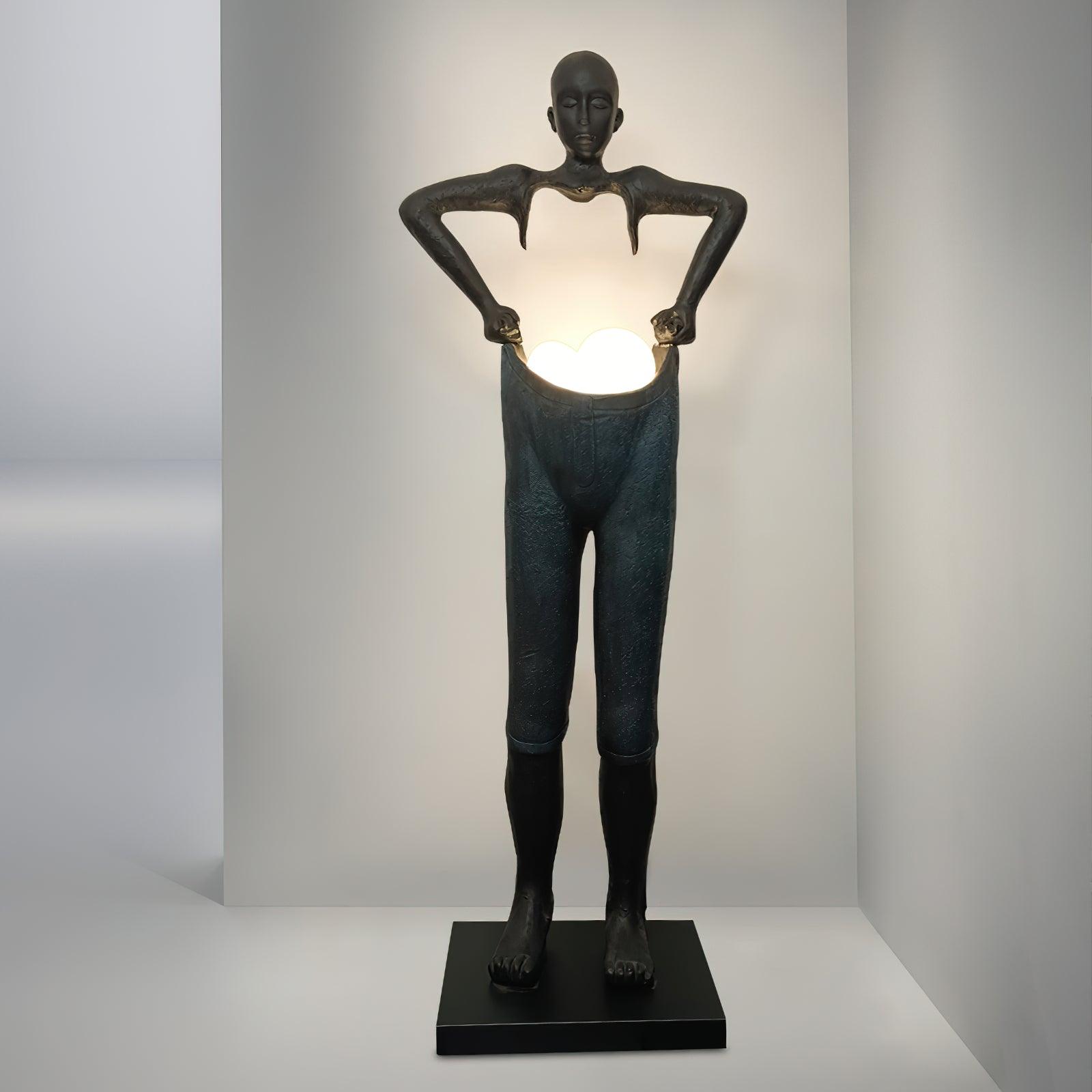 Vamiryra Sculptural Black Floor Lamp - Blowlighting