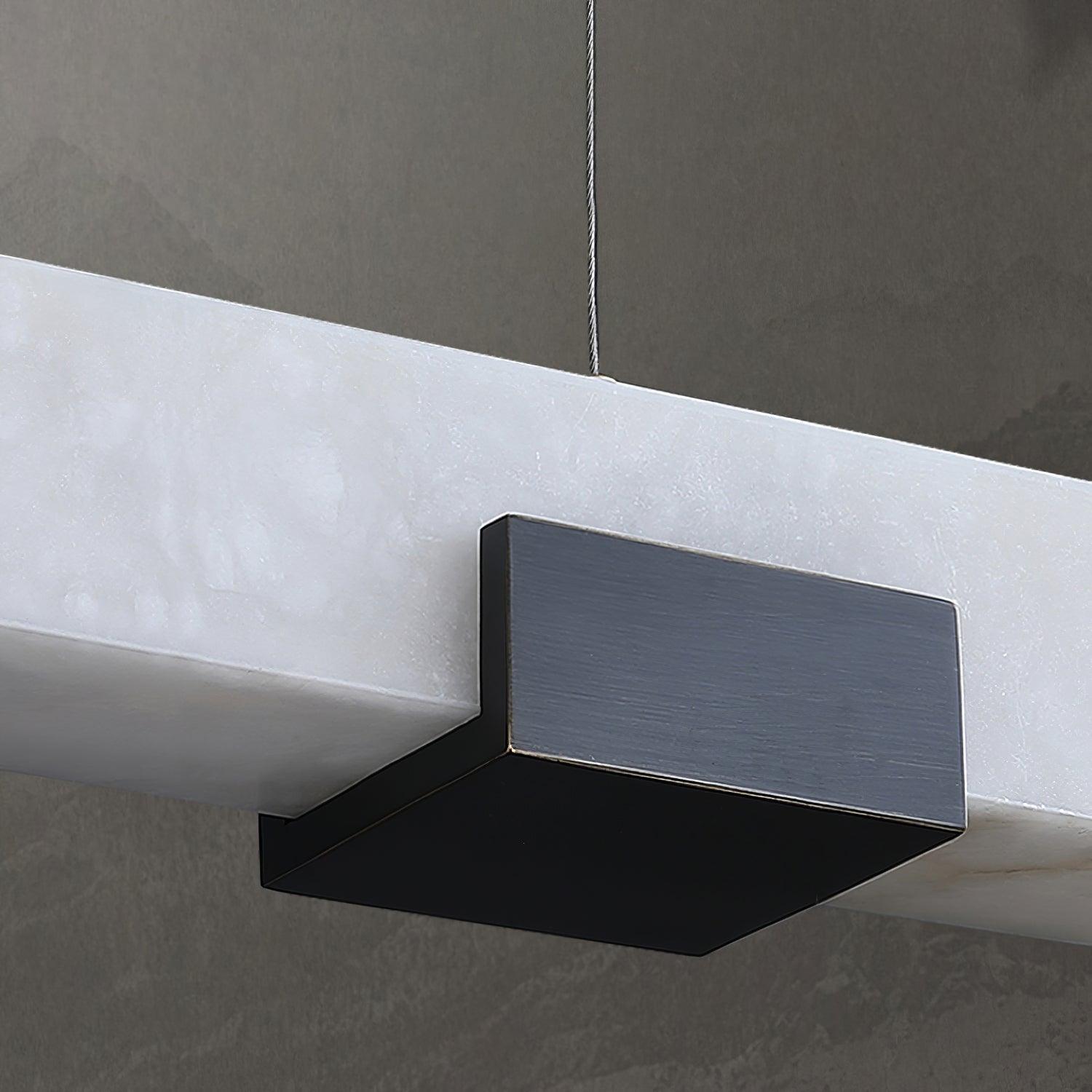 Kaelen Minimalist Alabaster Linear Pendant Light - Blowlighting