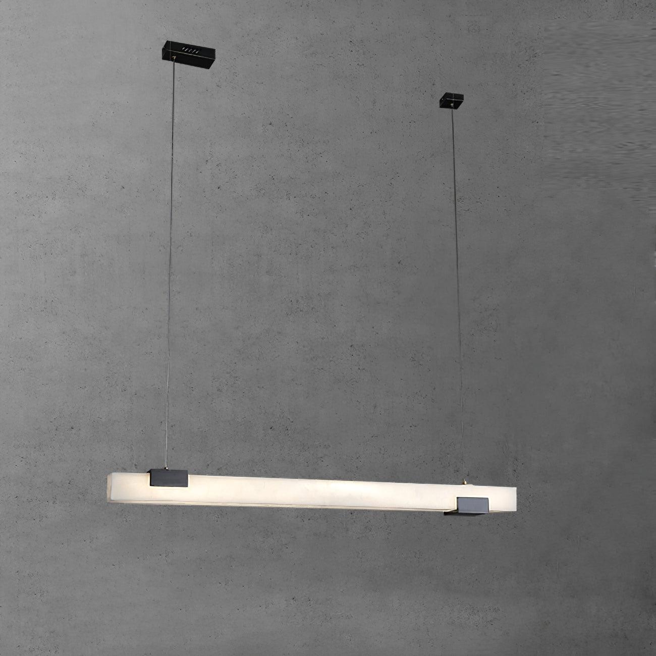 Kaelen Minimalist Alabaster Linear Pendant Light - Blowlighting