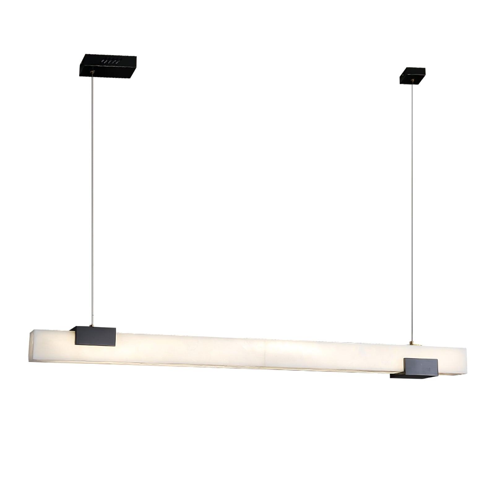 Kaelen Minimalist Alabaster Linear Pendant Light - Blowlighting
