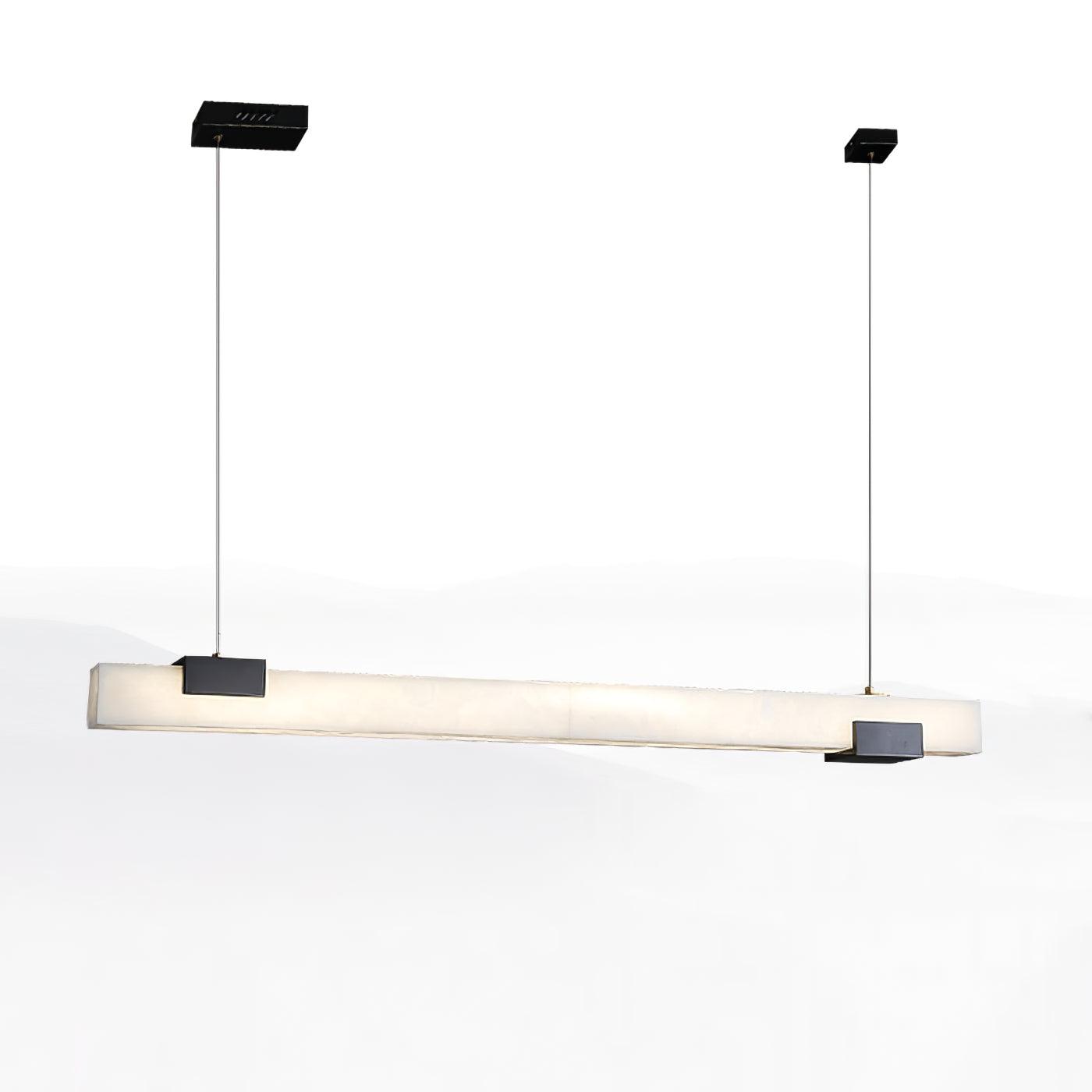 Kaelen Minimalist Alabaster Linear Pendant Light - Blowlighting