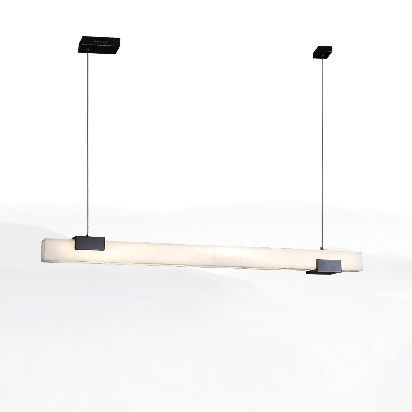 Kaelen Minimalist Alabaster Linear Pendant Light - Blowlighting