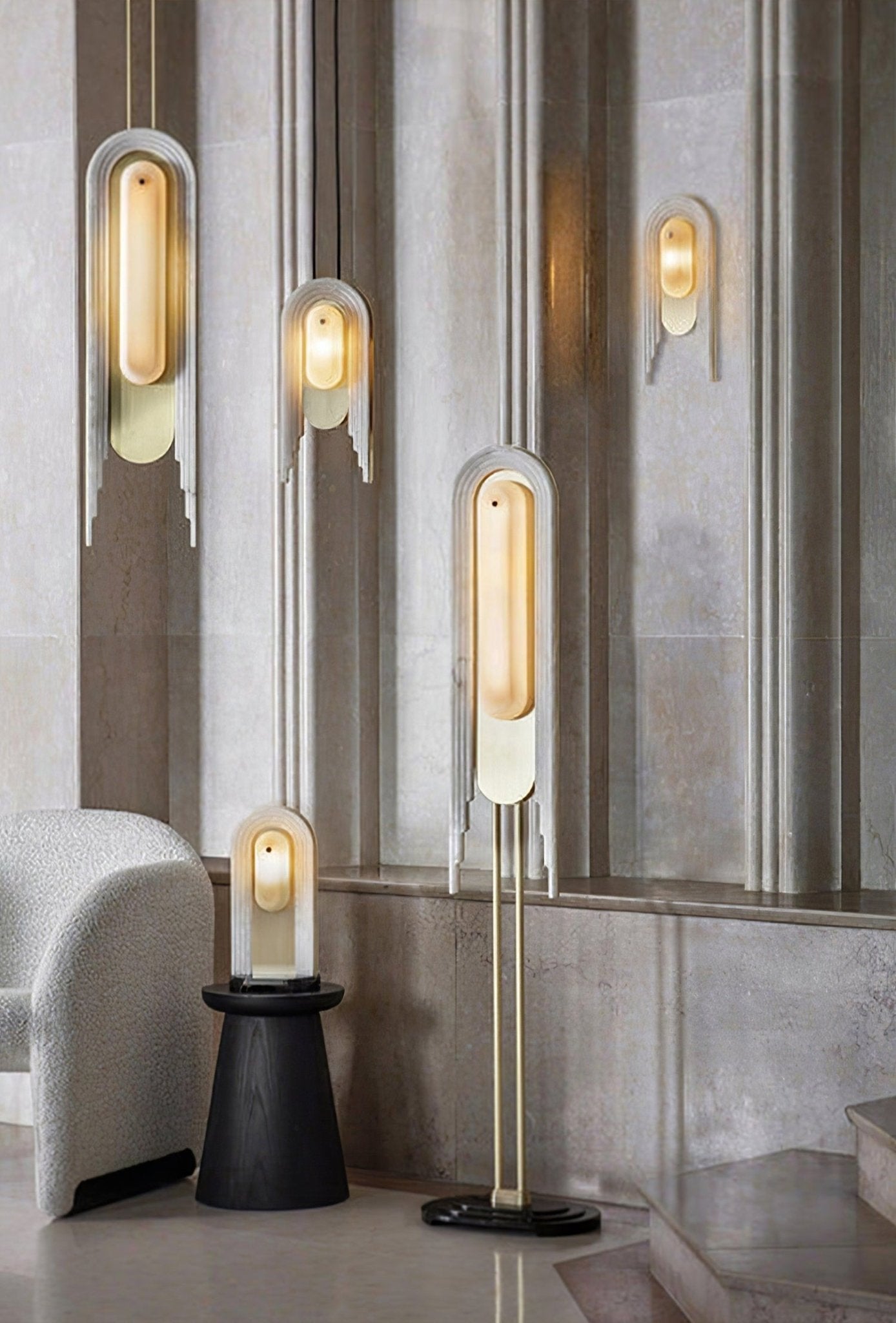 Sytalion Arch Alabaster Wall Light - Blowlighting
